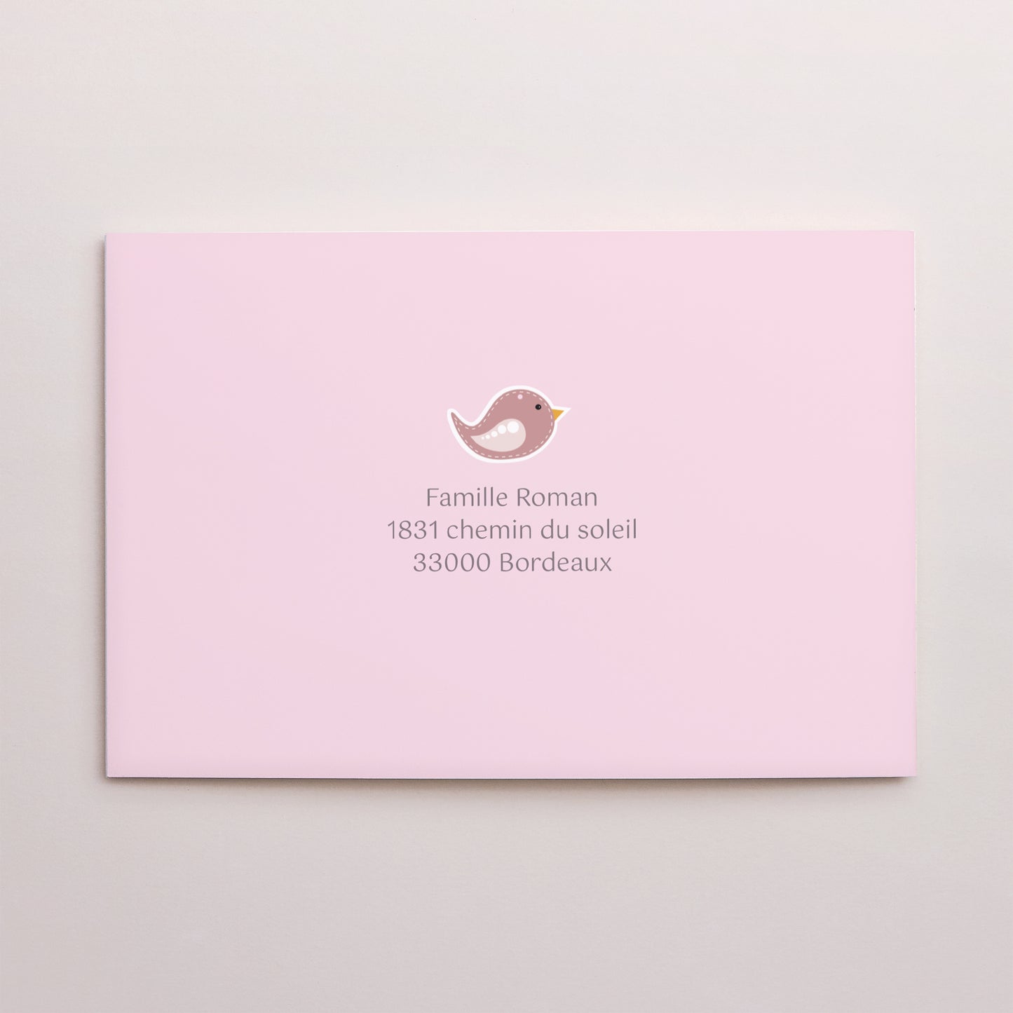 Faire-part Baptême Double volet paysage Oiseaux du bonheur photo N° 3