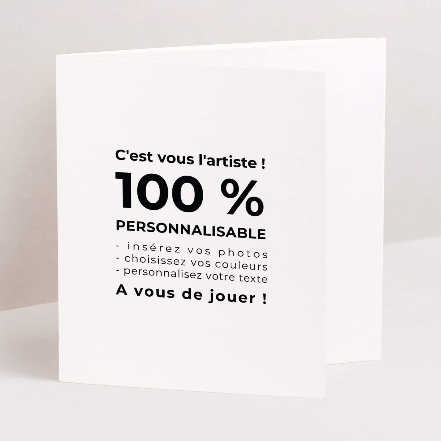 Carte de voeux Fin d'année Triptyque asymétrique Do It Yourself III photo N° 1