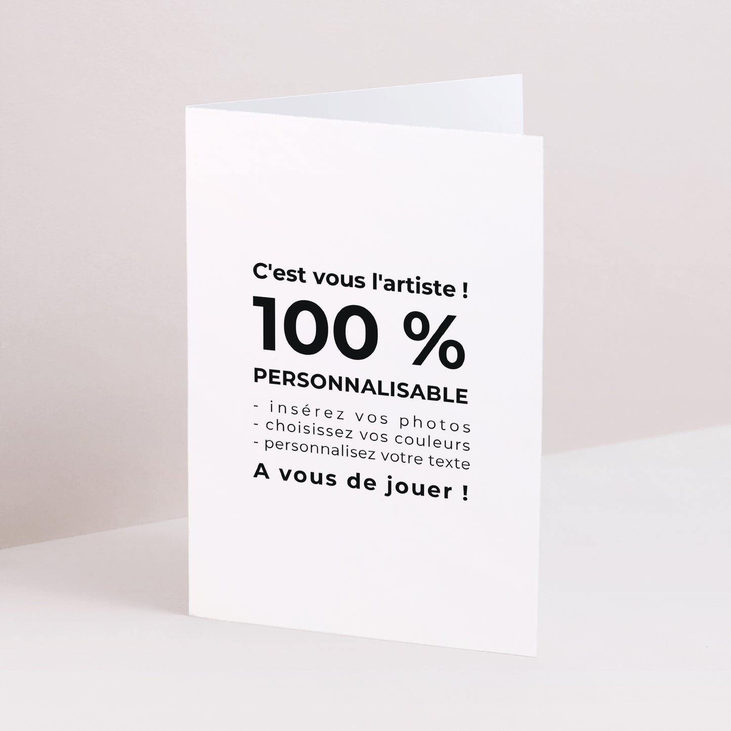 Carte de voeux Fin d'année Double volet portrait Do It Yourself III photo N° 1