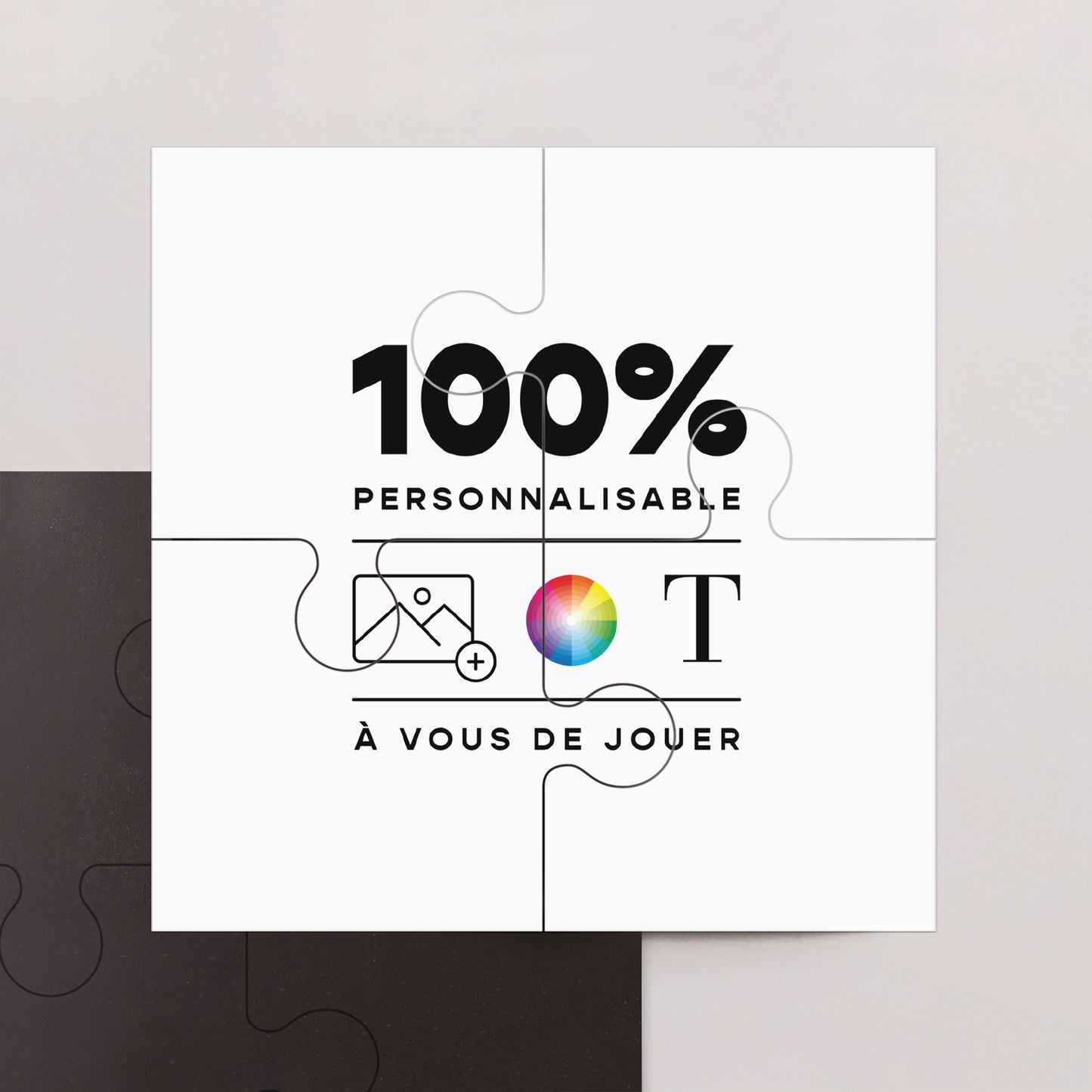 Carte de voeux Fin d'année Puzzle magnétique 4 pièces Do It Yourself III photo N° 1