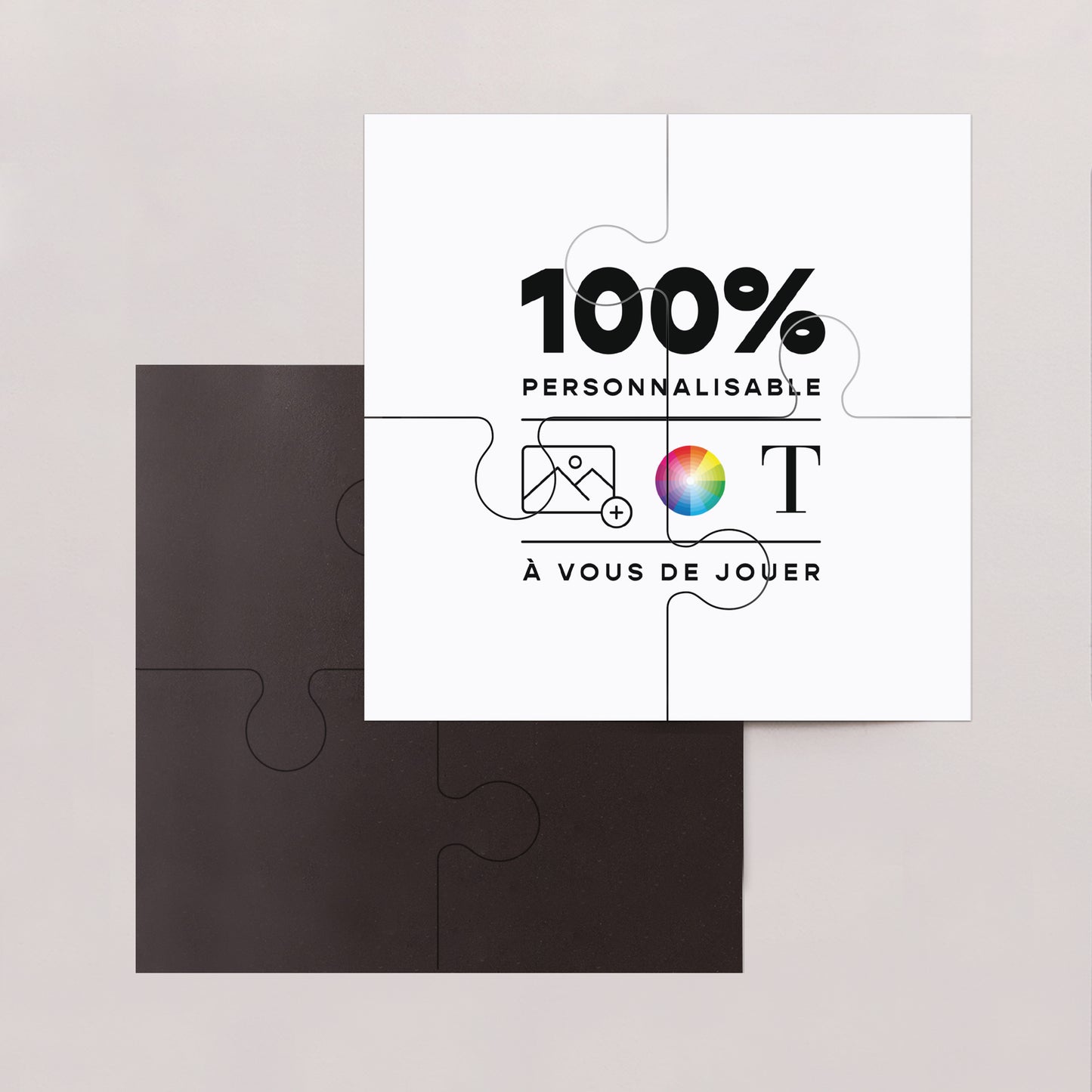 Carte de voeux Fin d'année Puzzle magnétique 4 pièces Do It Yourself III photo N° 2