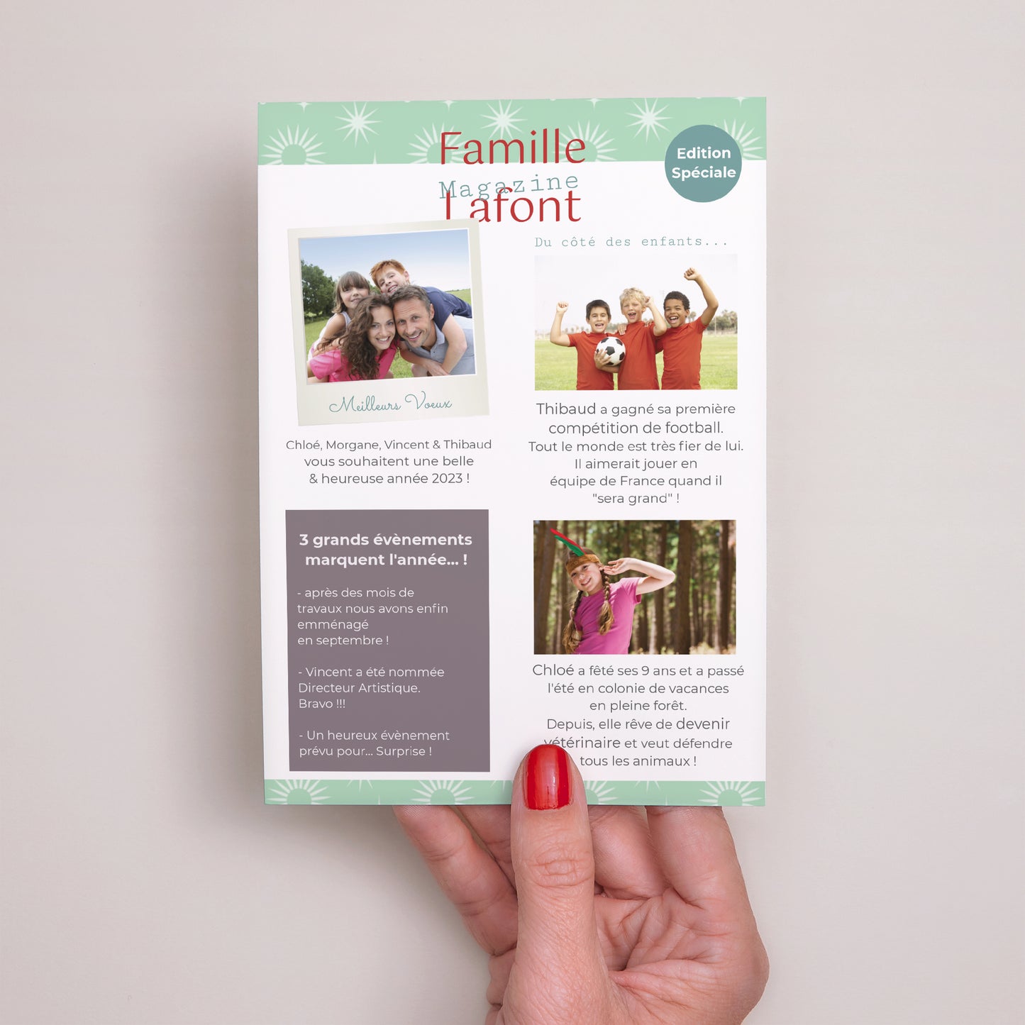Carte de voeux Fin d'année Portrait Actualité photo N° 2