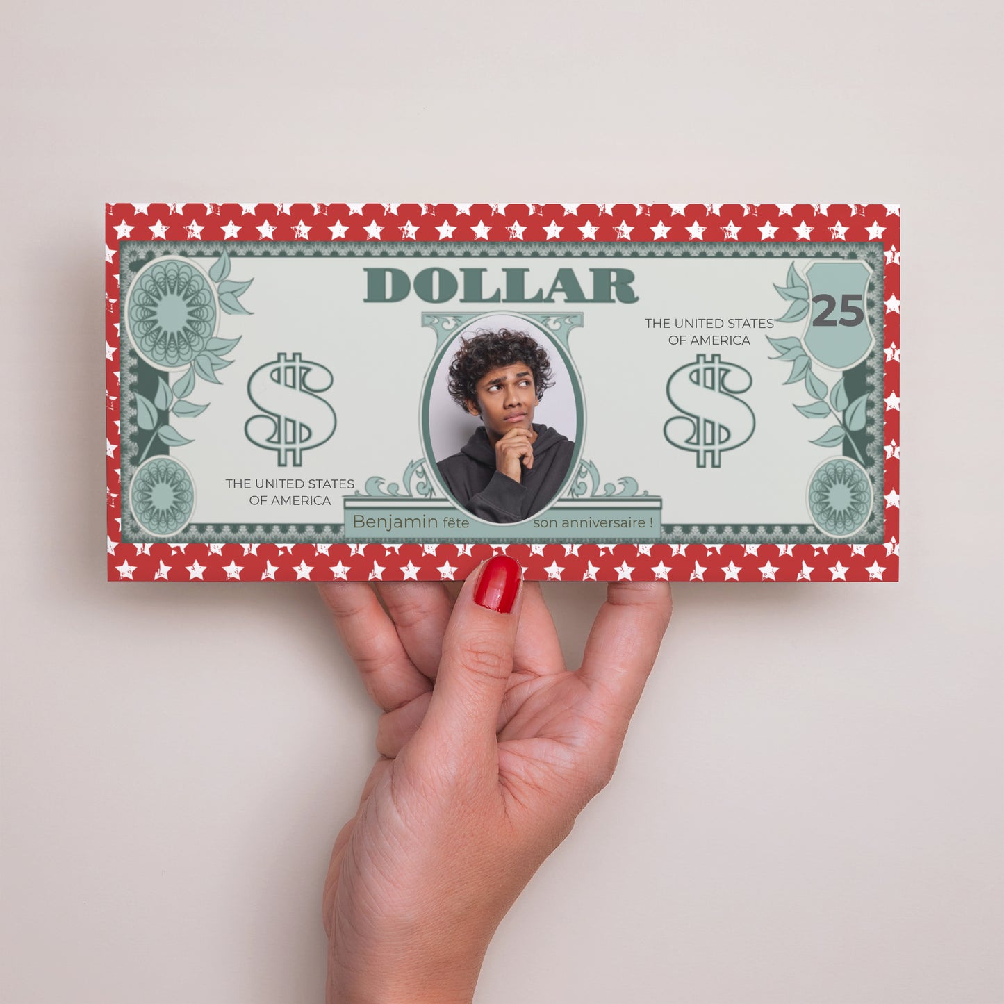 Invitations Anniversaire Adulte Panoramique paysage Dollar américain photo N° 3