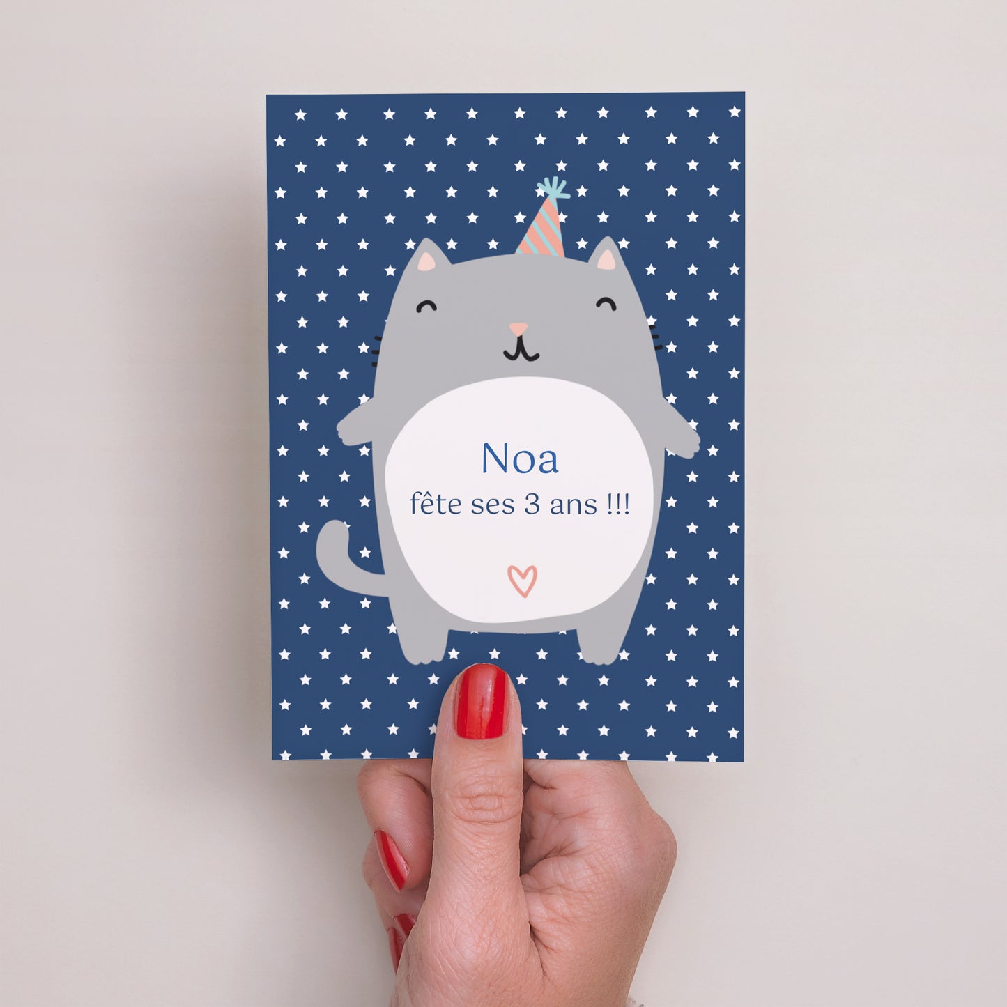 Invitations Anniversaire Enfant Portrait Chat party photo N° 2