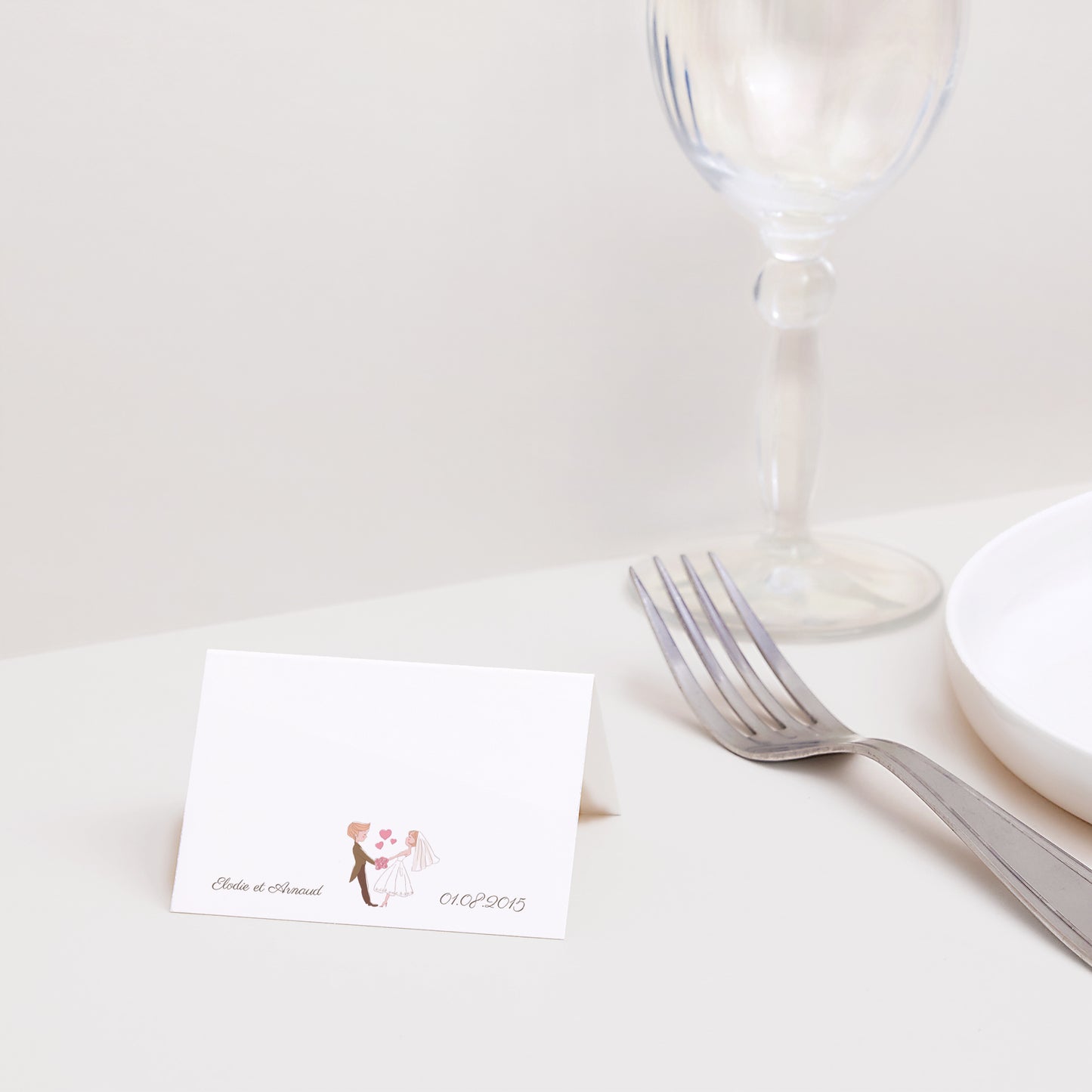 Marque-place Mariage 2 volets Vive les mariés photo N° 2