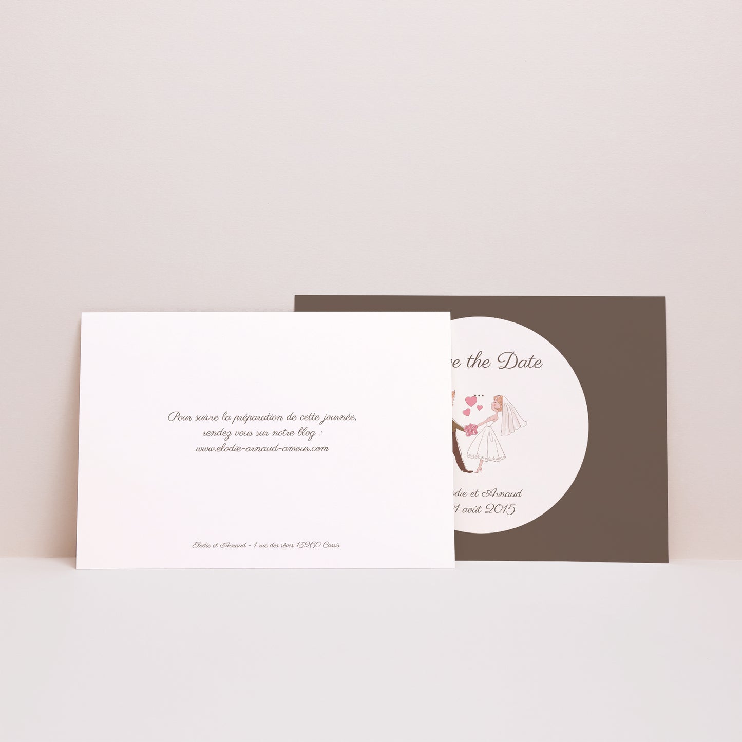 Save the date Mariage Portrait Vive les mariés photo N° 2