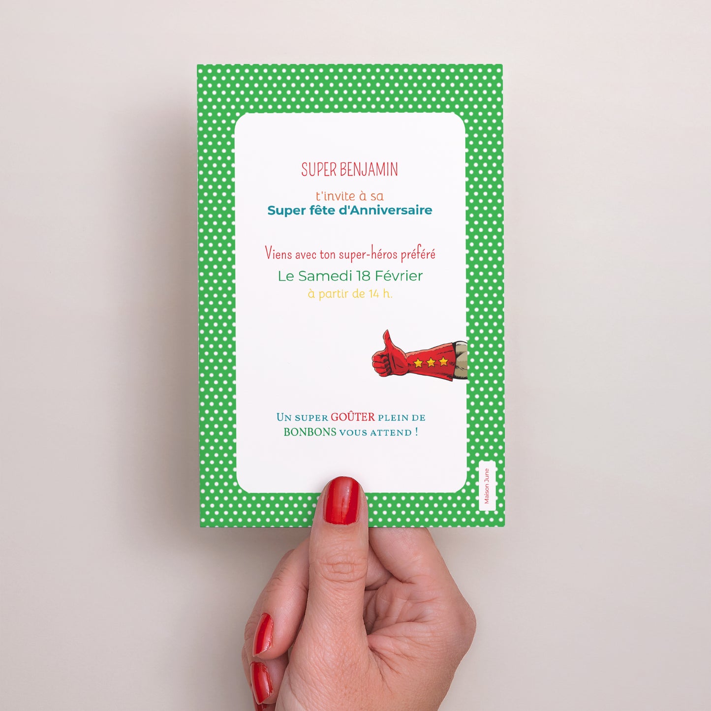 Invitations Anniversaire Enfant Portrait Super fête photo N° 2