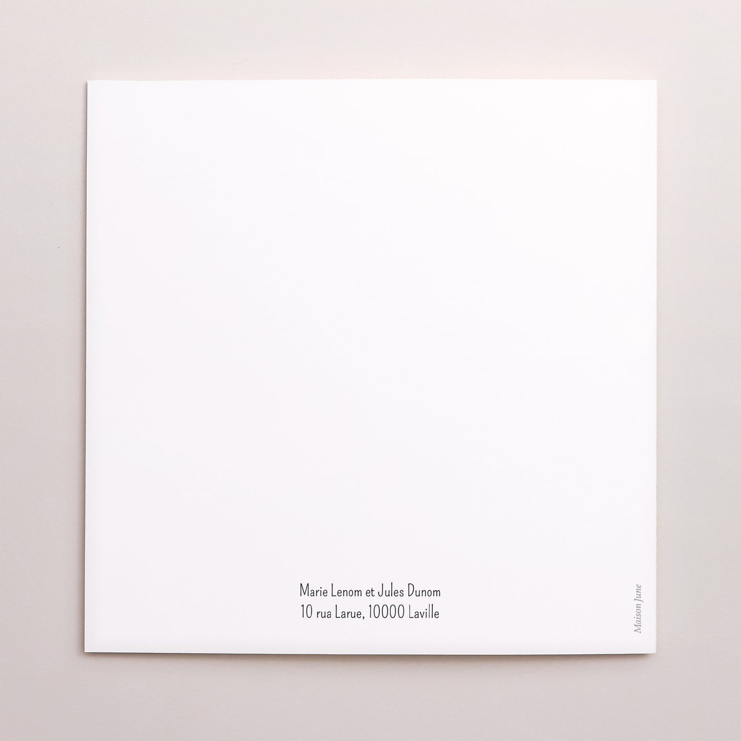 Faire-part Mariage Carré double volet Notre histoire photo N° 3