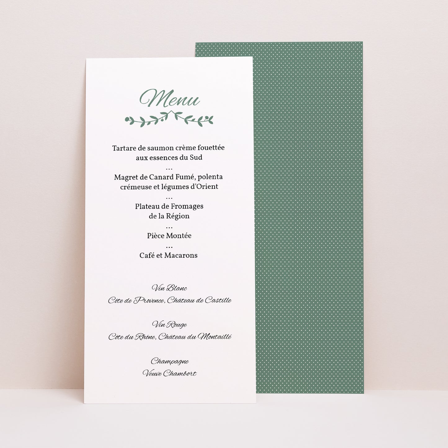 Menu Mariage Panoramique portrait Diadème photo N° 1