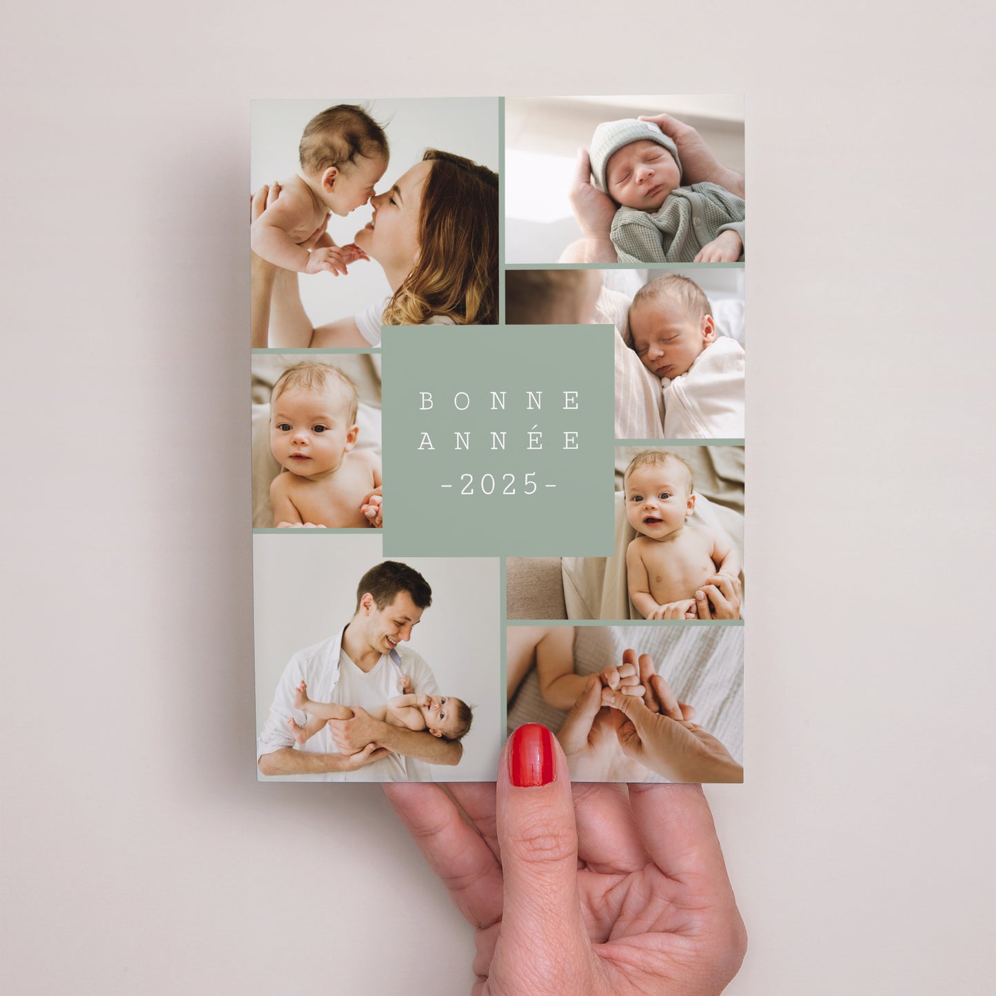 Carte de voeux Fin d'année Portrait Message Bonne Année photo N° 2