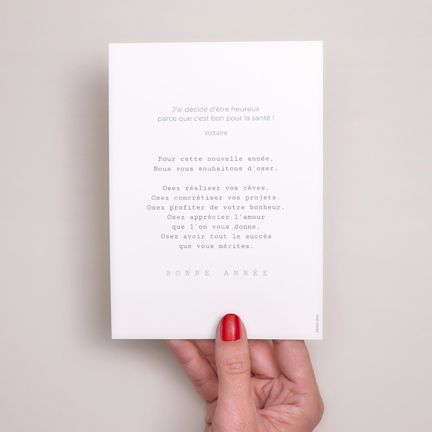 Carte de voeux Fin d'année Portrait Message Bonne Année photo N° 3