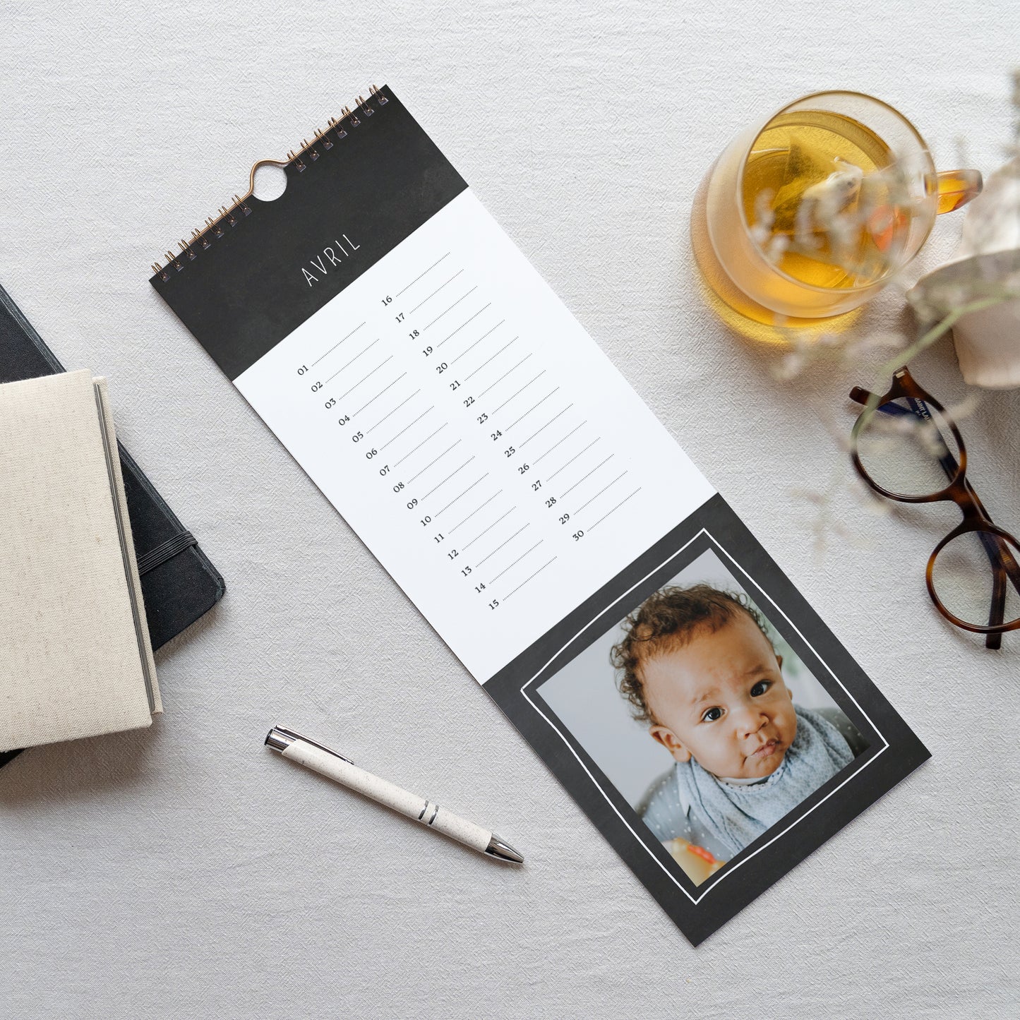 Calendrier Fin d'année Perpétuel Photo Ardoise photo N° 3