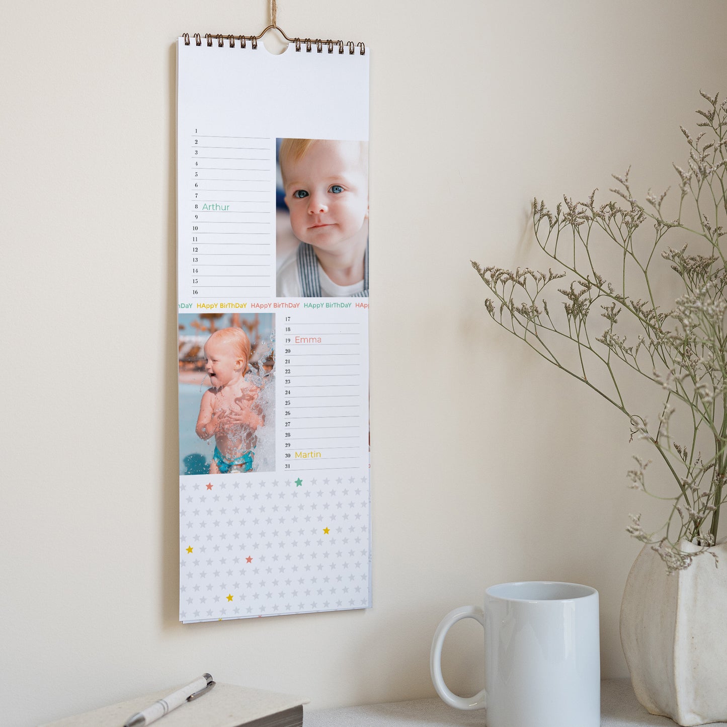 Calendrier Fin d'année Perpétuel Anniversaires photo N° 2