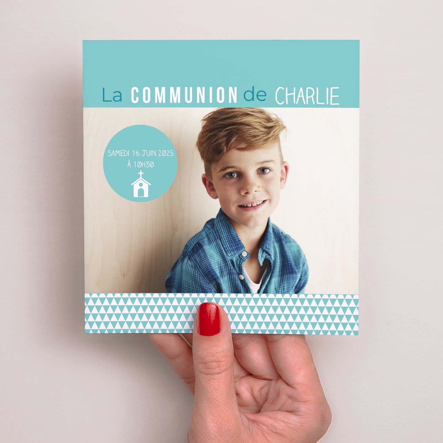 Faire-part Communion Carré Multi-Typo photo N° 2