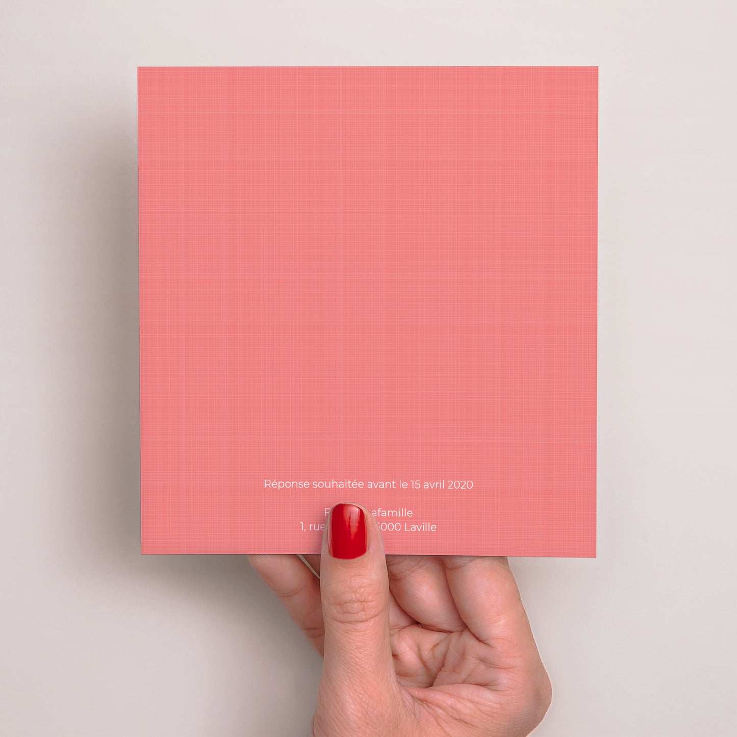 Faire-part Confirmation Carré Quo vadis photo N° 3