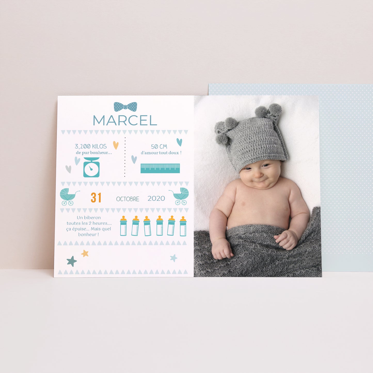 Faire-part Naissance Portrait Petits pictos photo N° 1