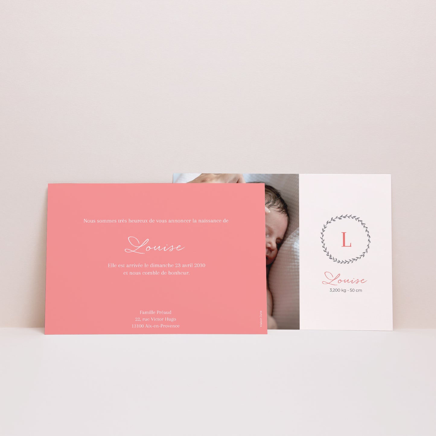 Faire-part Naissance Paysage Initiales BéBé photo N° 3