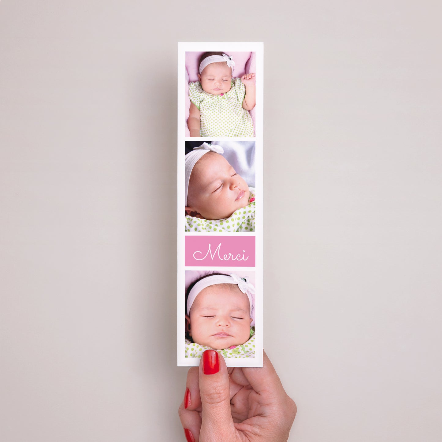 Remerciements Naissance Marque-page Blocs Colorés photo N° 2