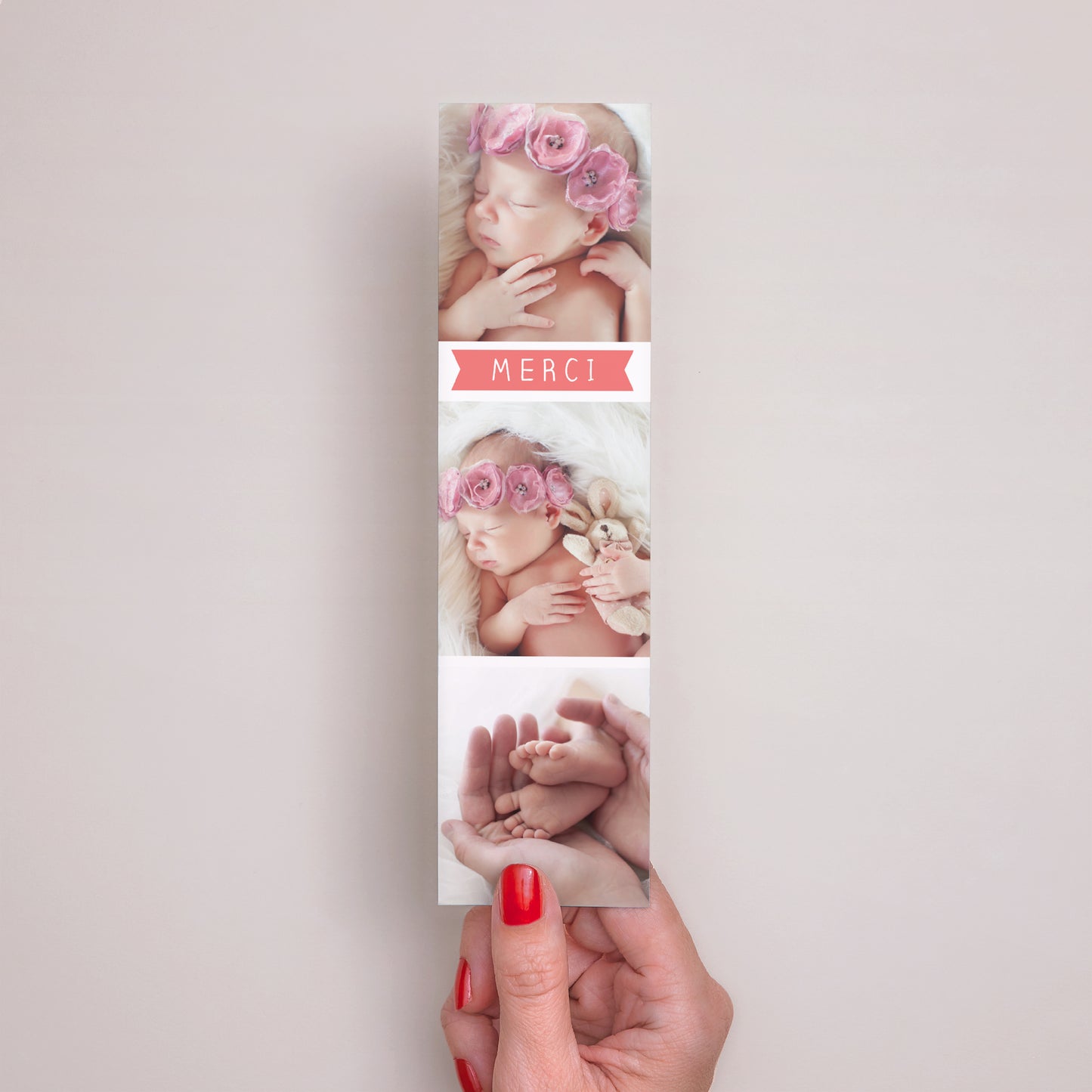 Remerciements Naissance Marque-page Mini-brief photo N° 2