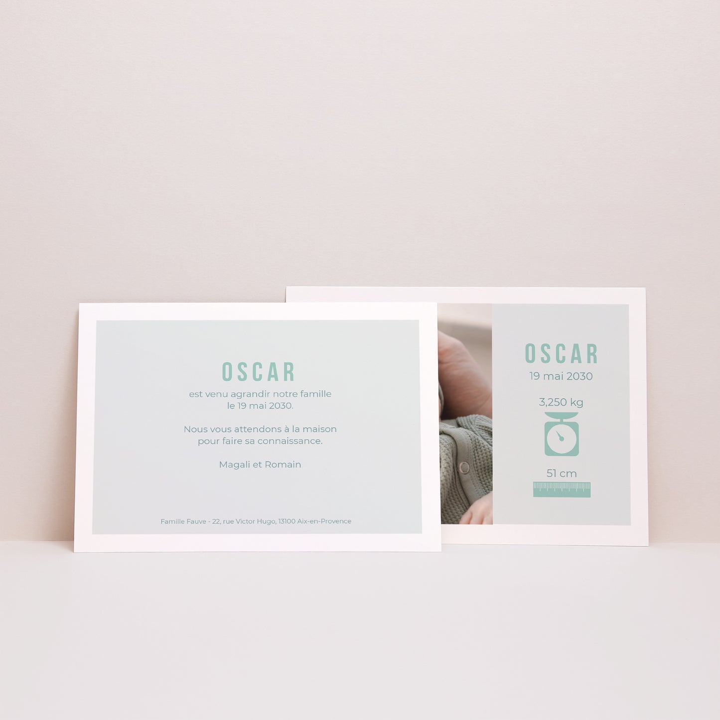 Faire-part Naissance Paysage Superbe bouille photo N° 3