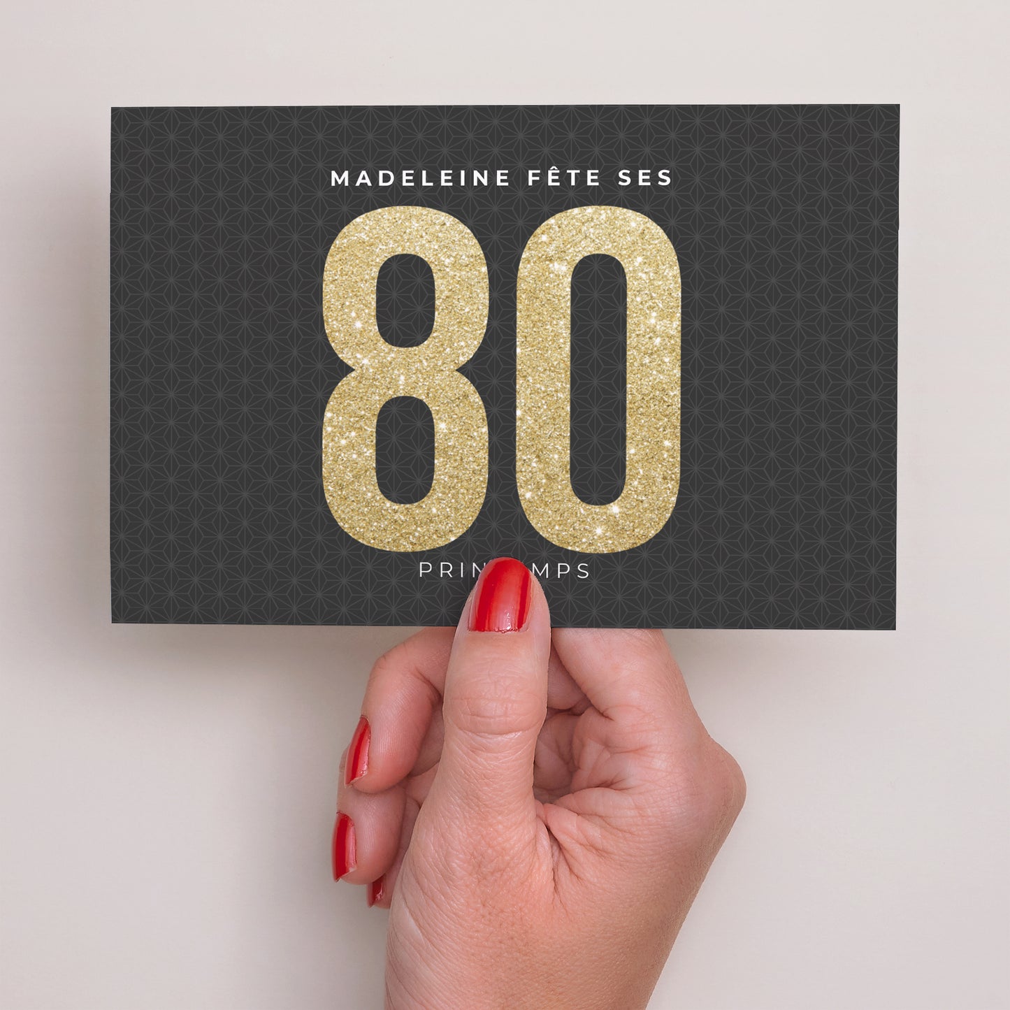 Invitations Anniversaire Adulte Paysage Or 80 photo N° 3
