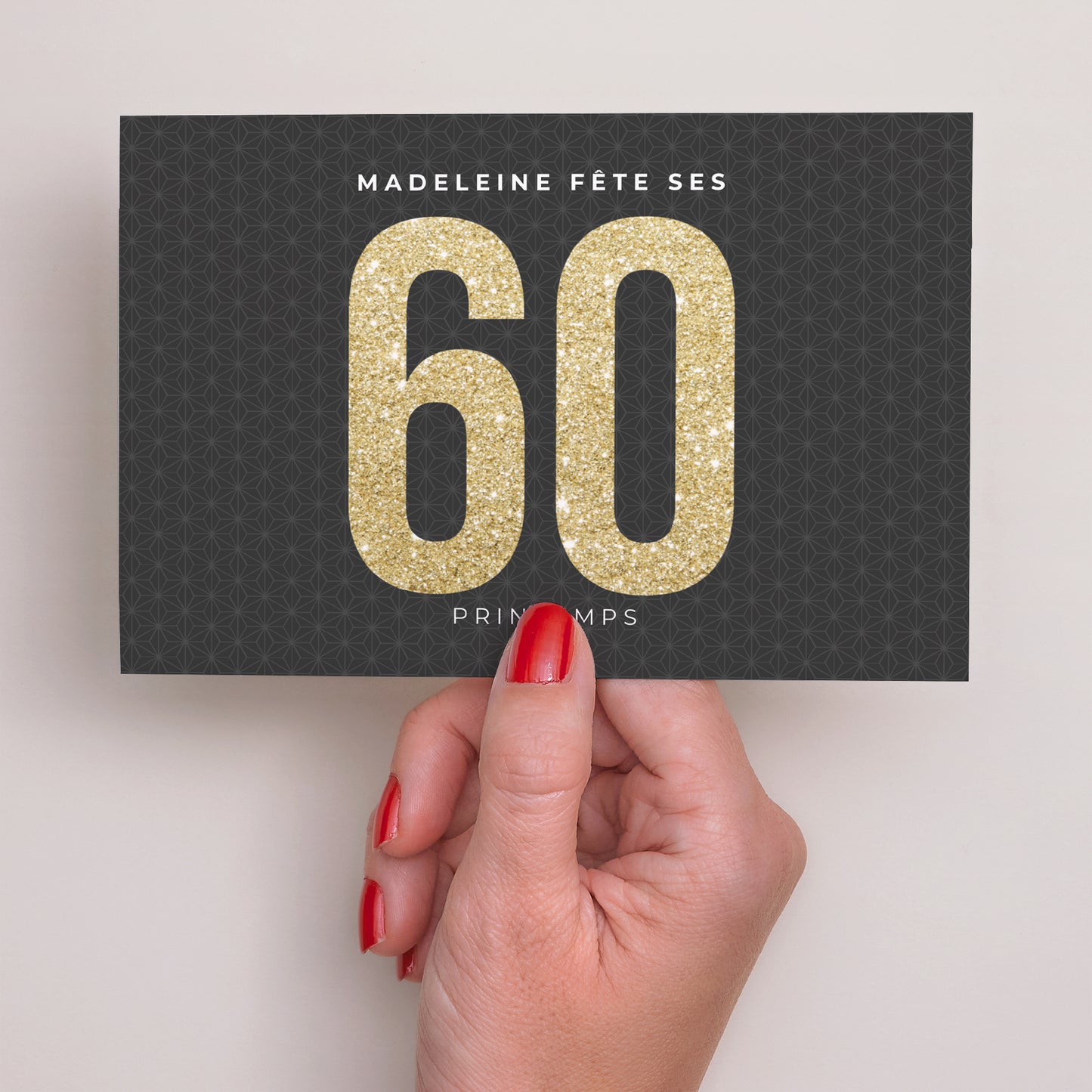 Invitations Anniversaire Adulte Paysage 60 or photo N° 3