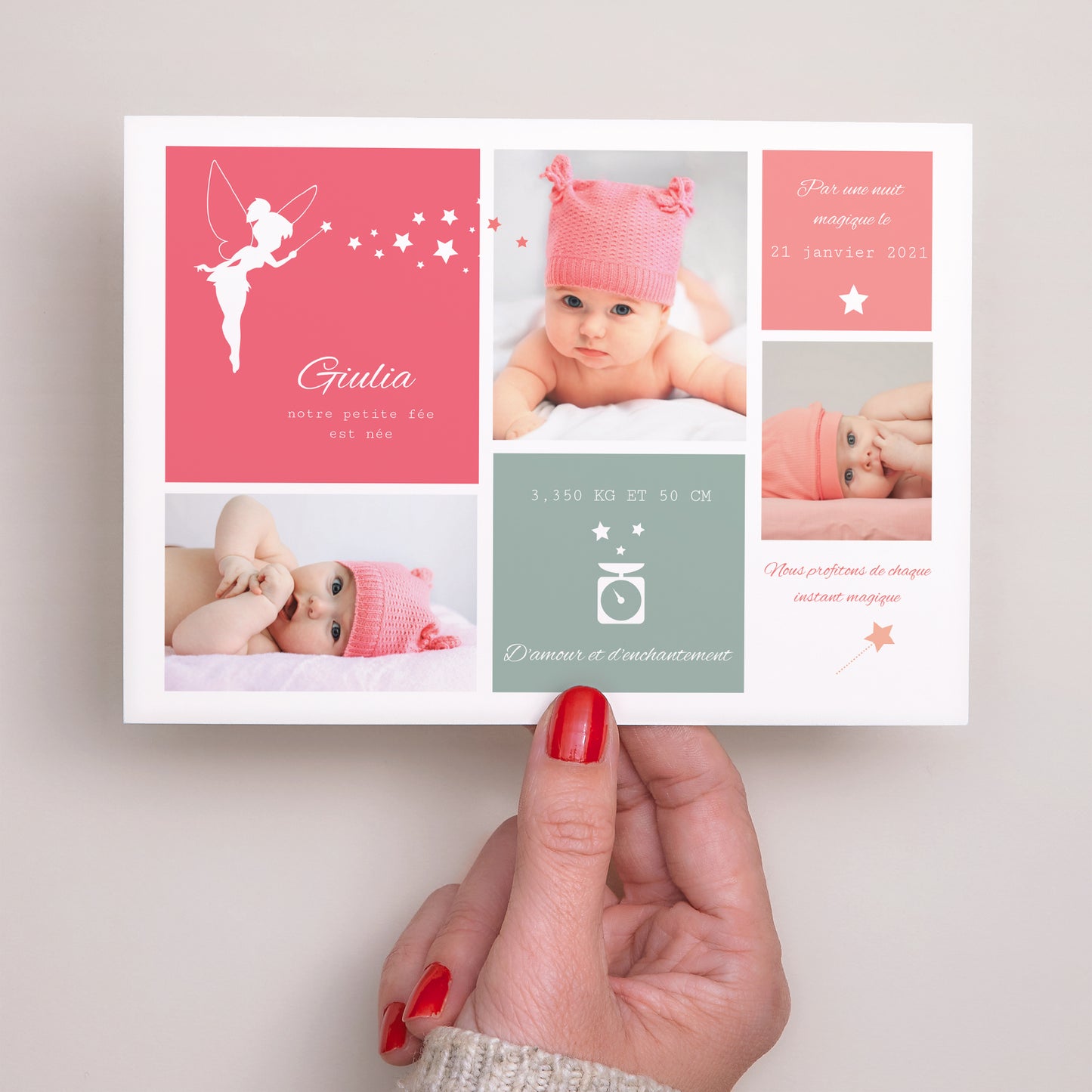 Faire-part Naissance Paysage Petite fée photo N° 3