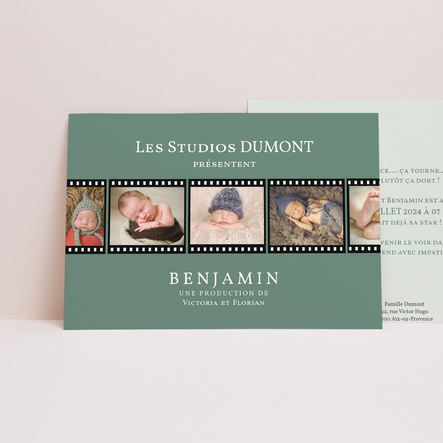 Faire-part Naissance Portrait Cinéma d'auteur ! photo N° 1