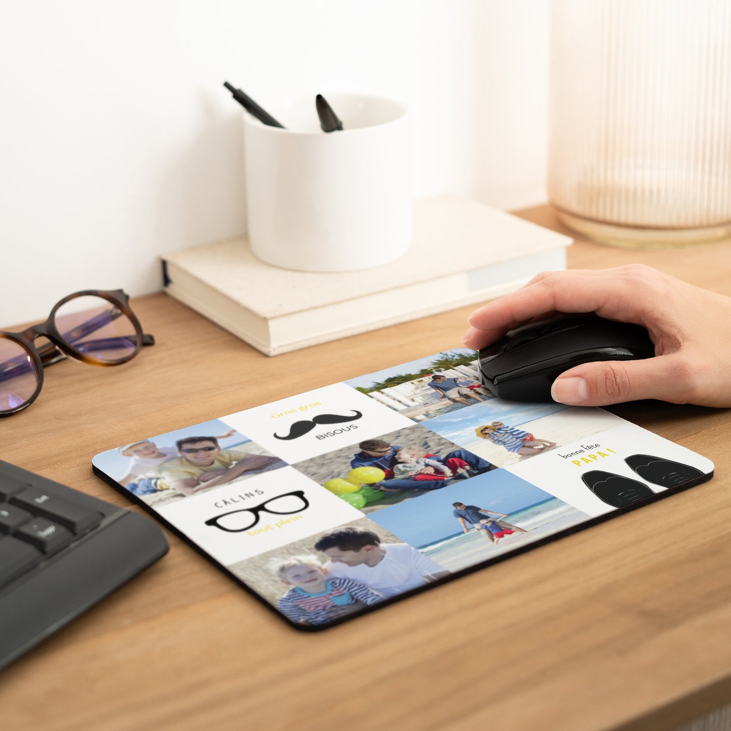 Tapis de souris Objets Rectangle Papa d'amour photo N° 2