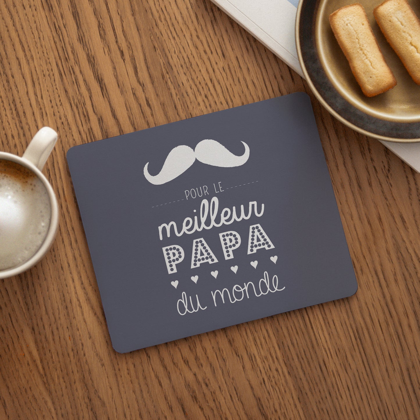 Tapis de souris Objets Rectangle Papa, le meilleur photo N° 1