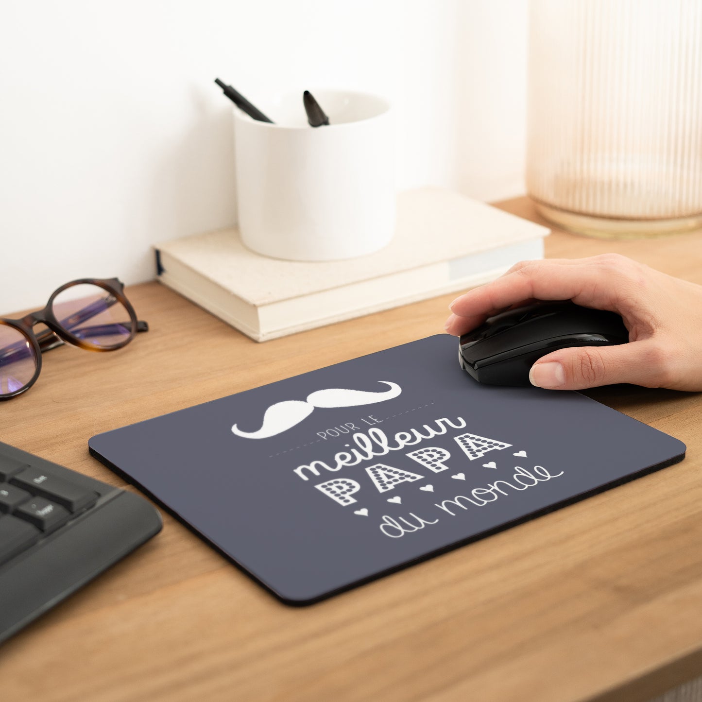 Tapis de souris Objets Rectangle Papa, le meilleur photo N° 2