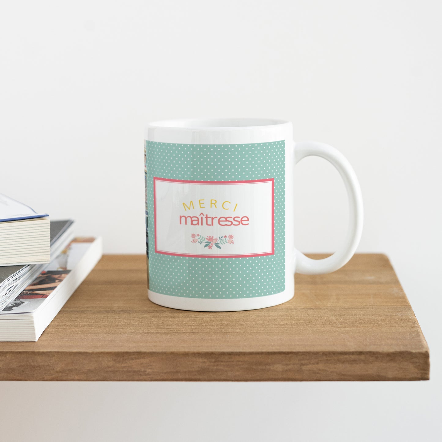 Mug Objets Blanc Maîtresse Fleurie photo N° 4