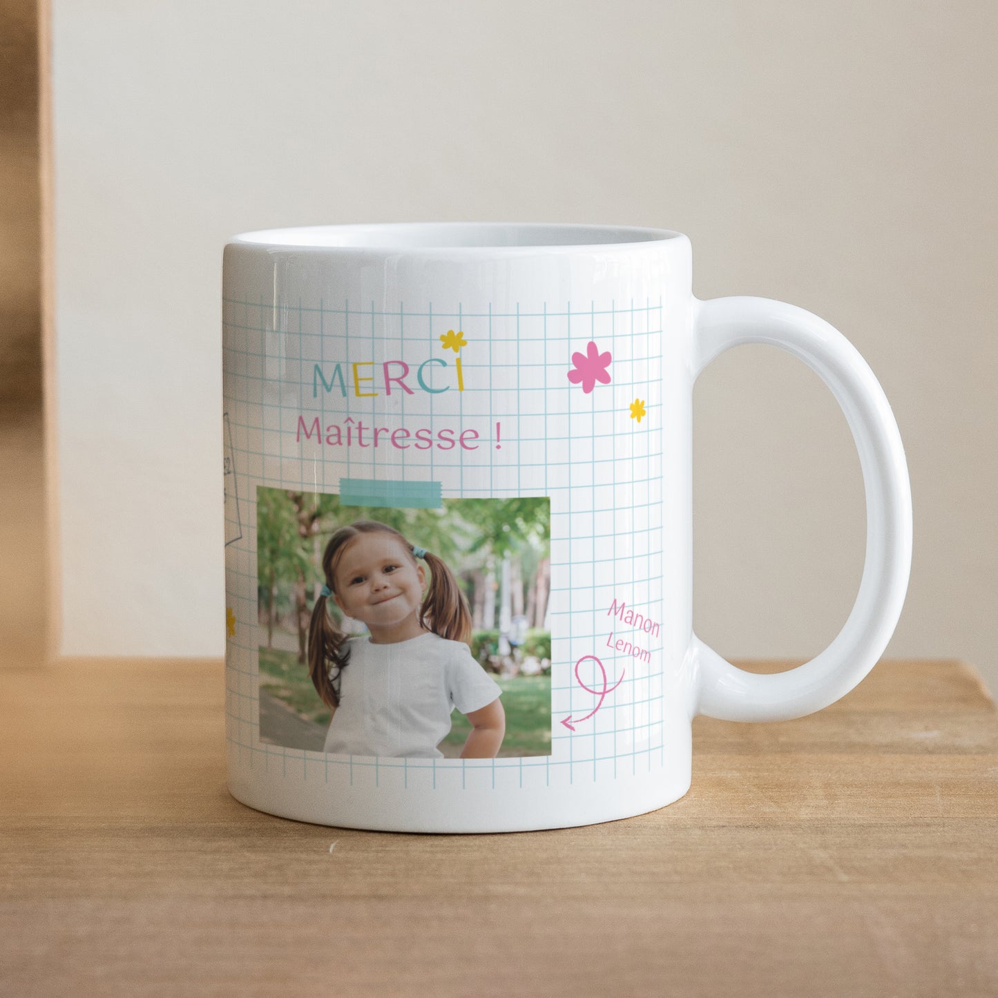 Mug Objets Blanc Merci maitresse photo N° 1