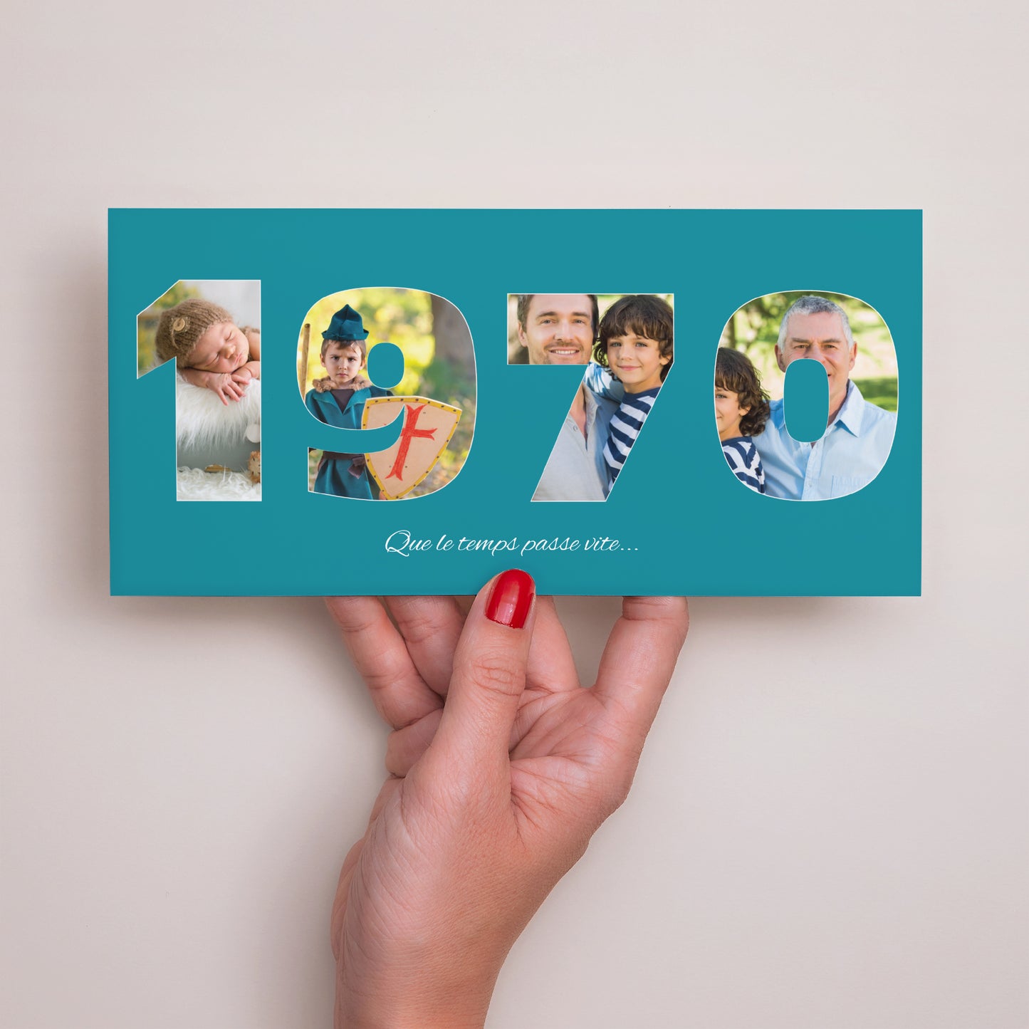 Invitations Anniversaire Adulte Panoramique paysage Des chiffres fétiches photo N° 3