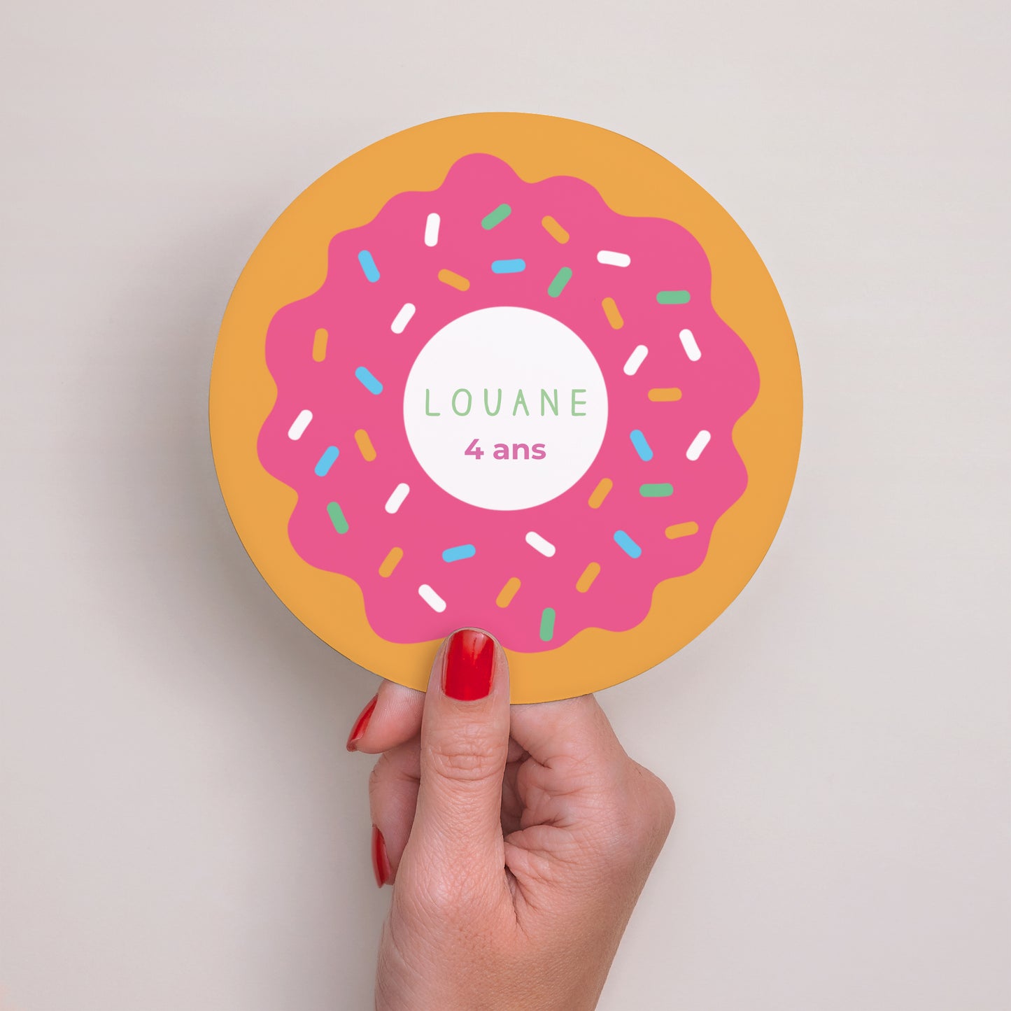Invitations Anniversaire Enfant Rond Donut party photo N° 2