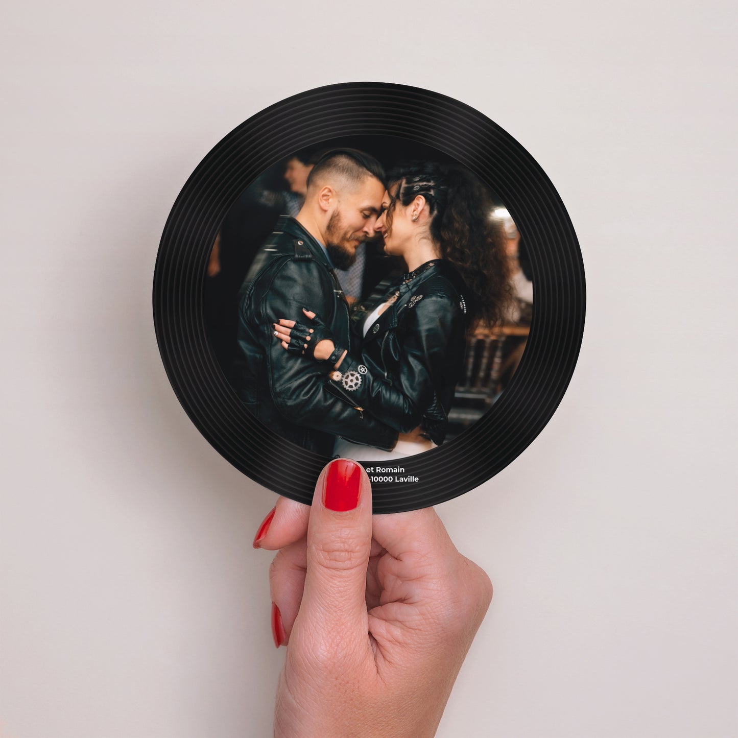 Faire-part Mariage Rond Disque Vinyl photo N° 3