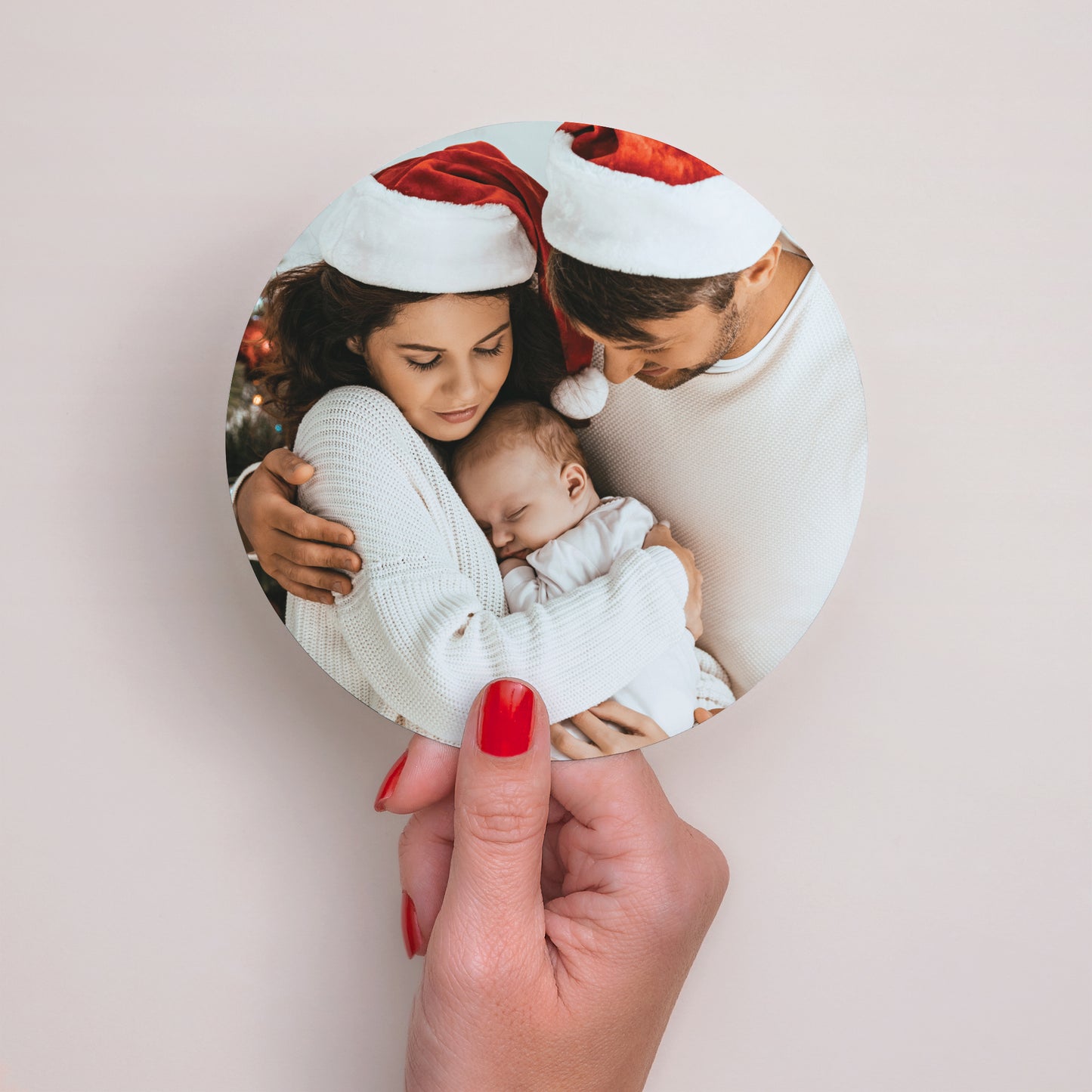 Carte de voeux Fin d'année Rond Barbe de Noël photo N° 3