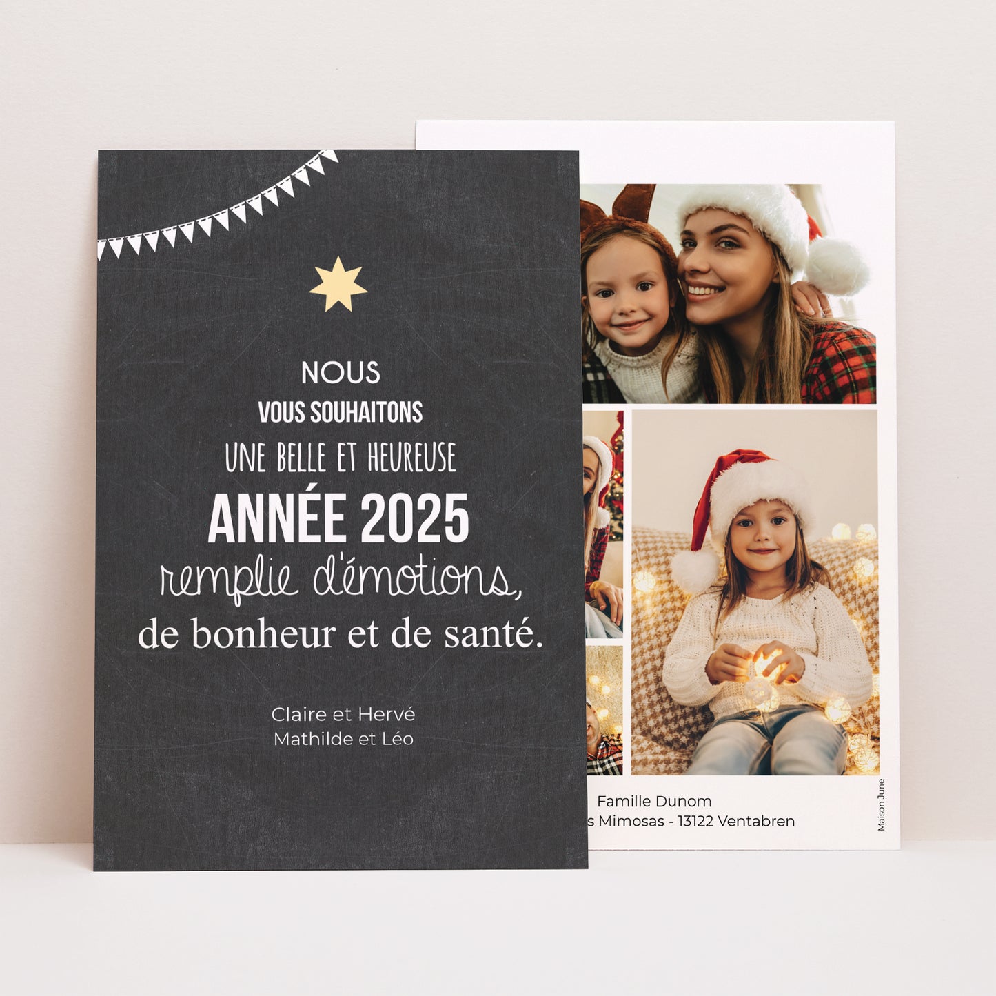 Carte de voeux Fin d'année Portrait Arbre à vœux photo N° 1