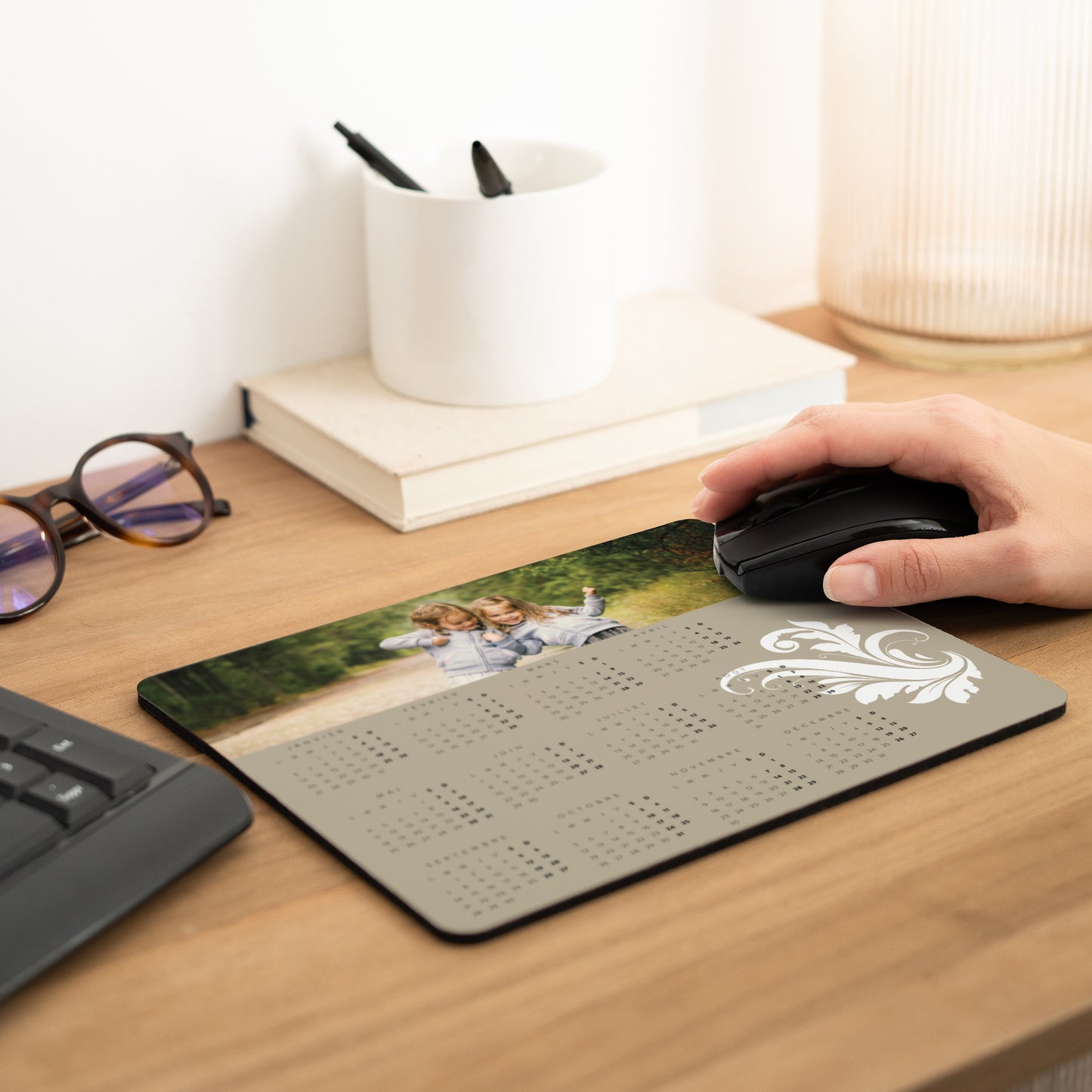 Tapis de souris Objets Rectangle Style calendrier photo N° 2