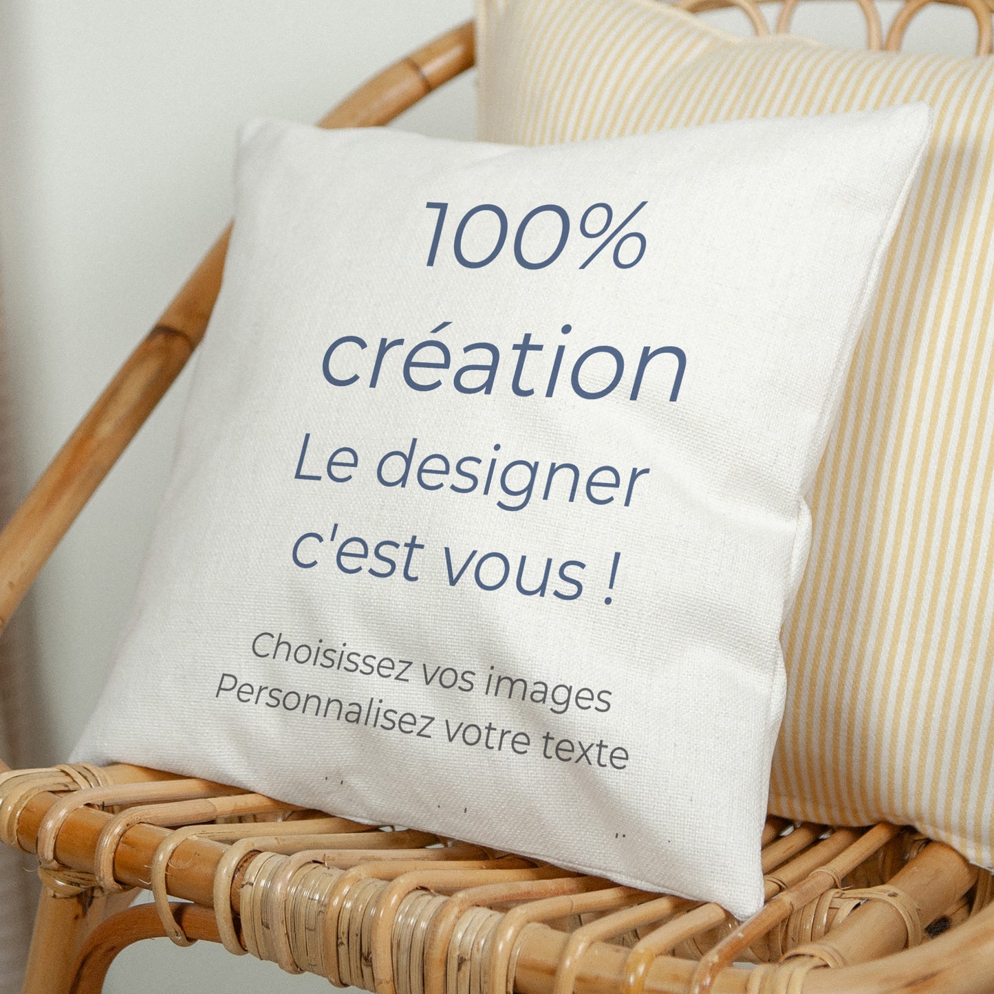 Coussin Objets Beige naturel 100% Créatif photo N° 1