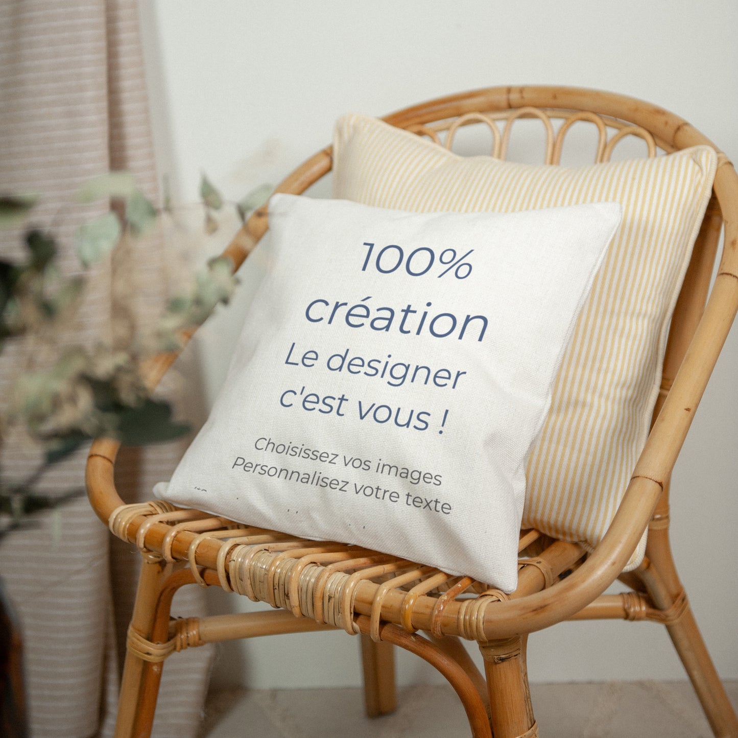 Coussin Objets Beige naturel 100% Créatif photo N° 2