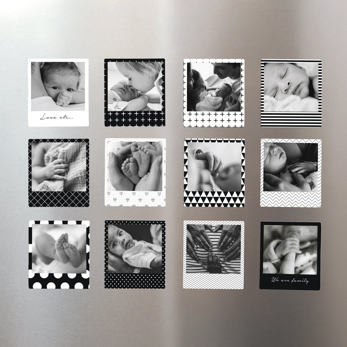 Tirage photo Photos Lot de 12, magnétique Magnet N&B photo N° 1