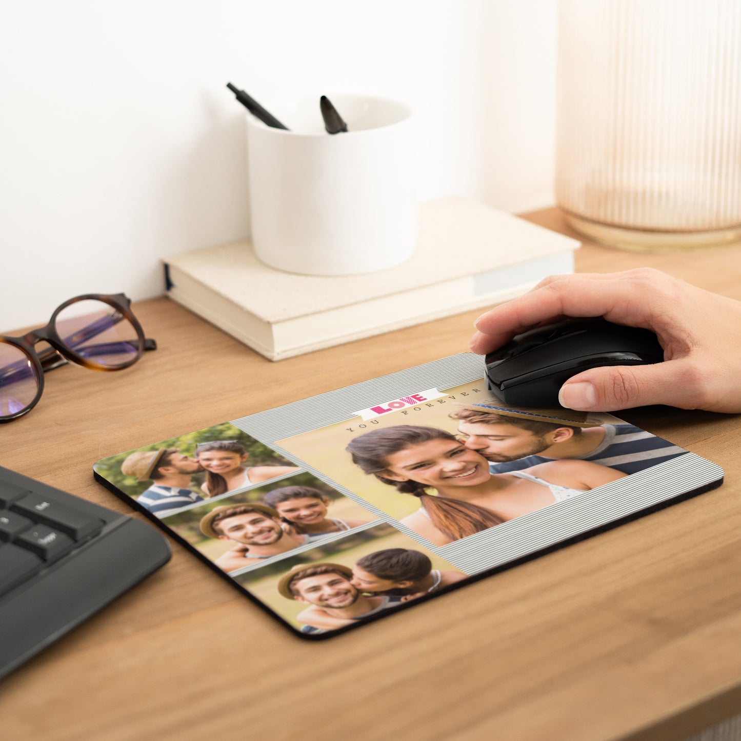 Tapis de souris Objets Rectangle Au gré de l'amour photo N° 2