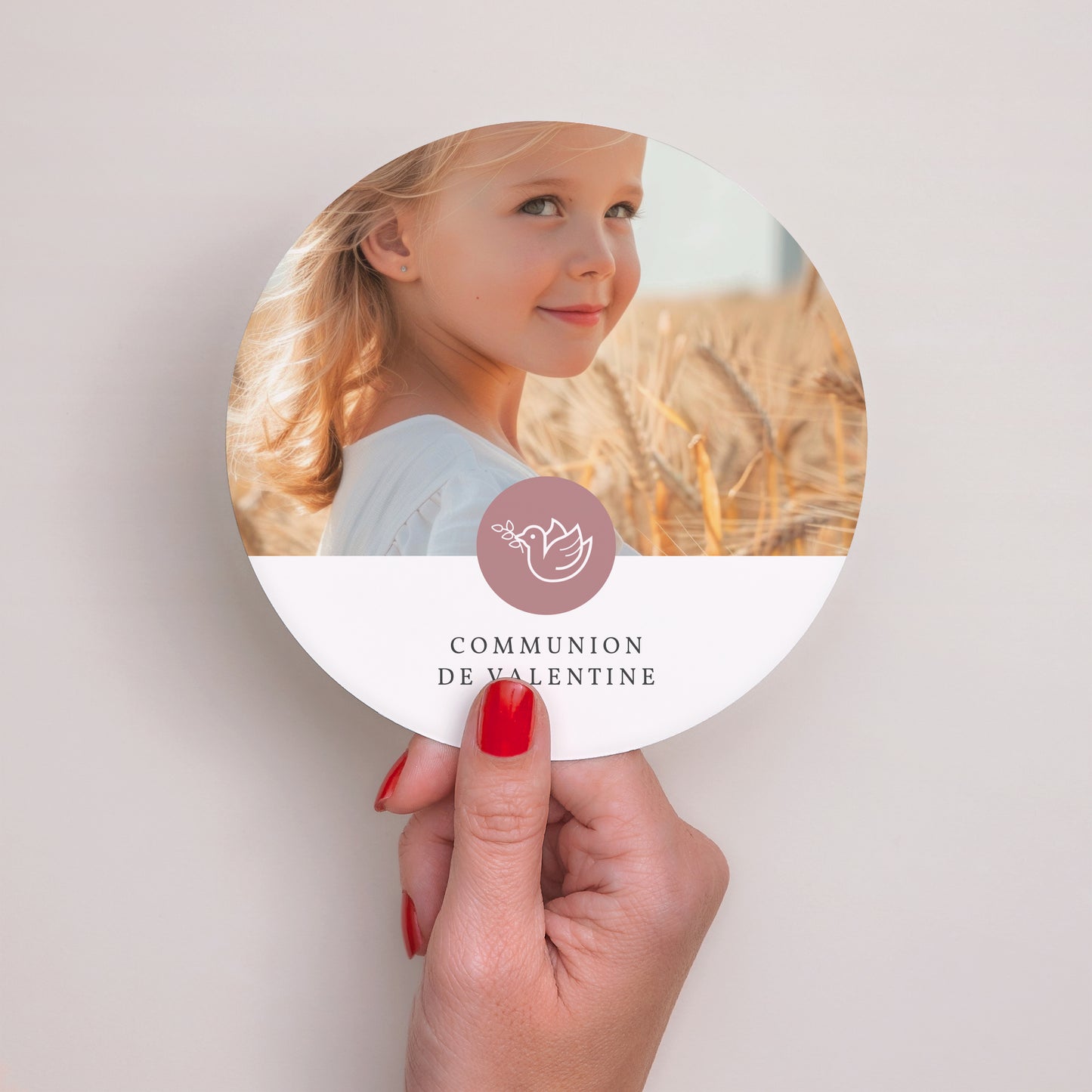 Faire-part Communion Rond Sainte Eucharistie photo N° 2