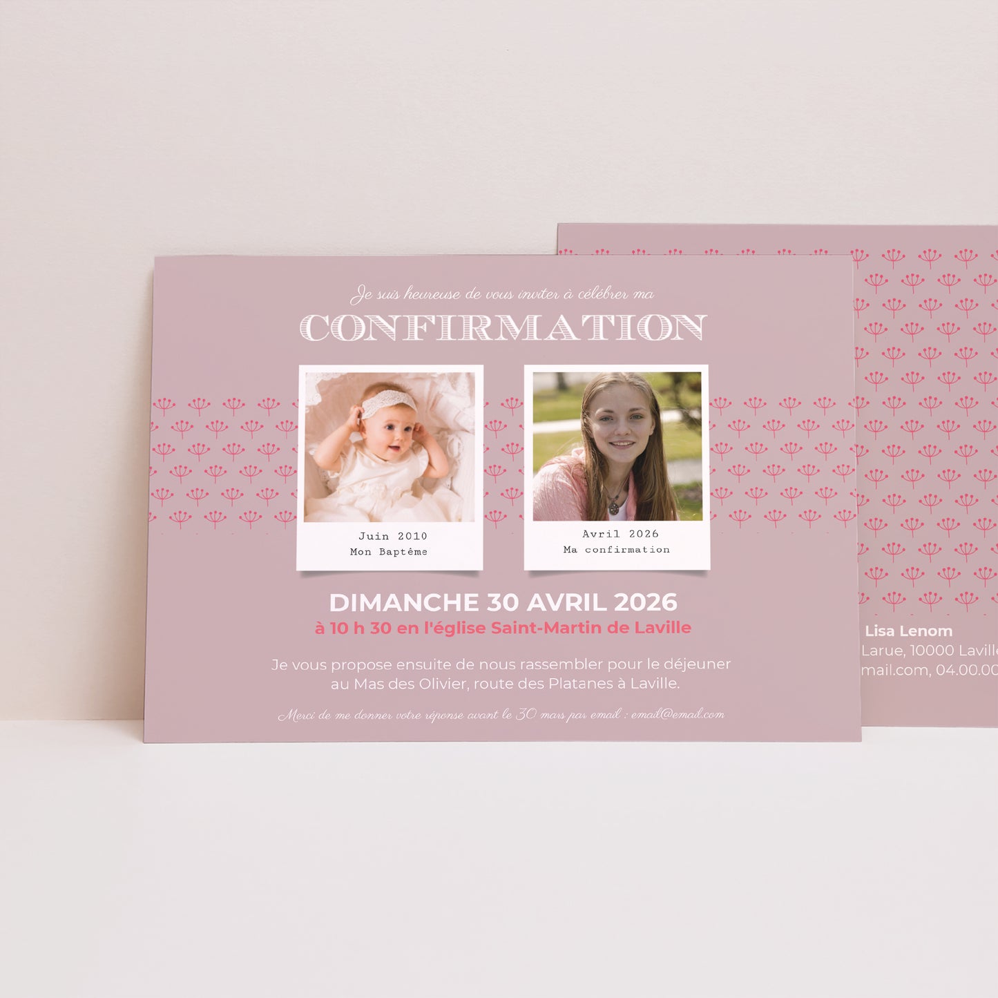 Faire-part Confirmation Paysage Confirmation du baptême photo N° 1