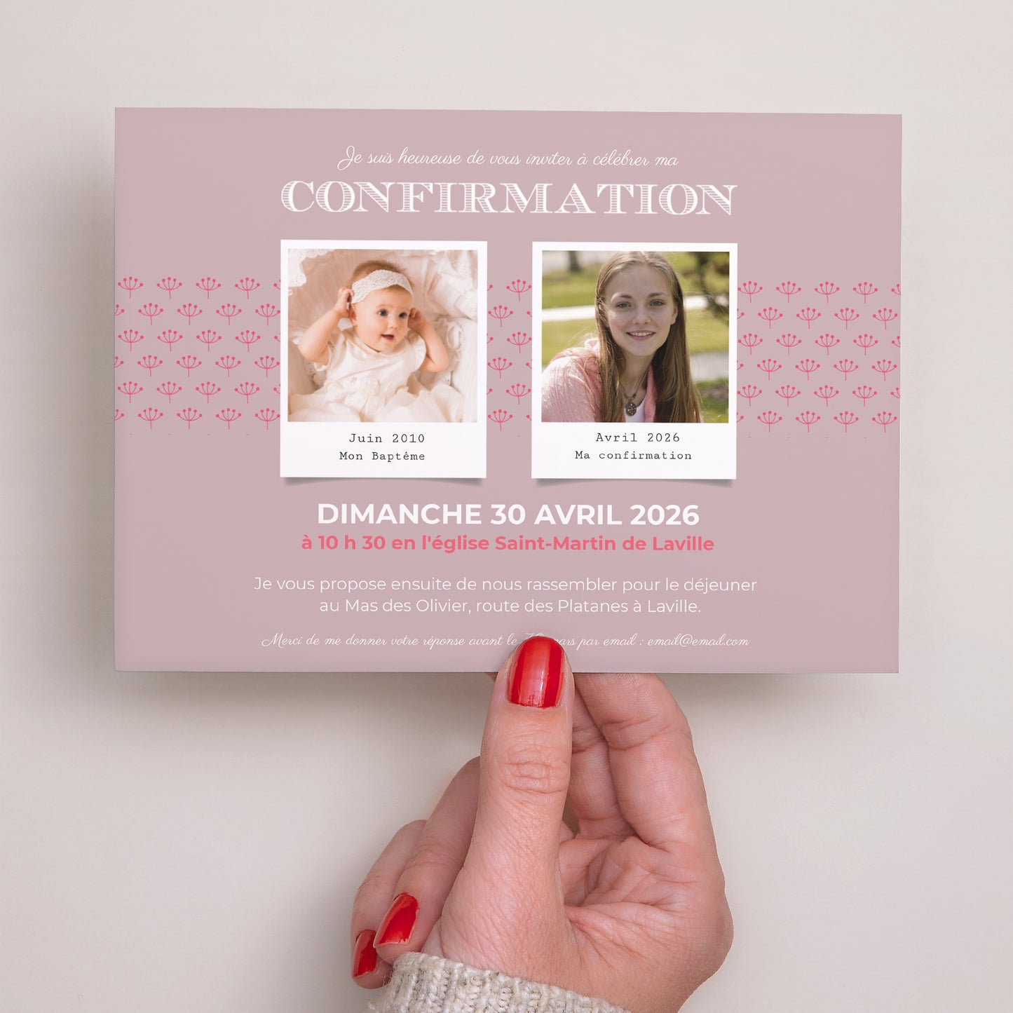 Faire-part Confirmation Paysage Confirmation du baptême photo N° 3