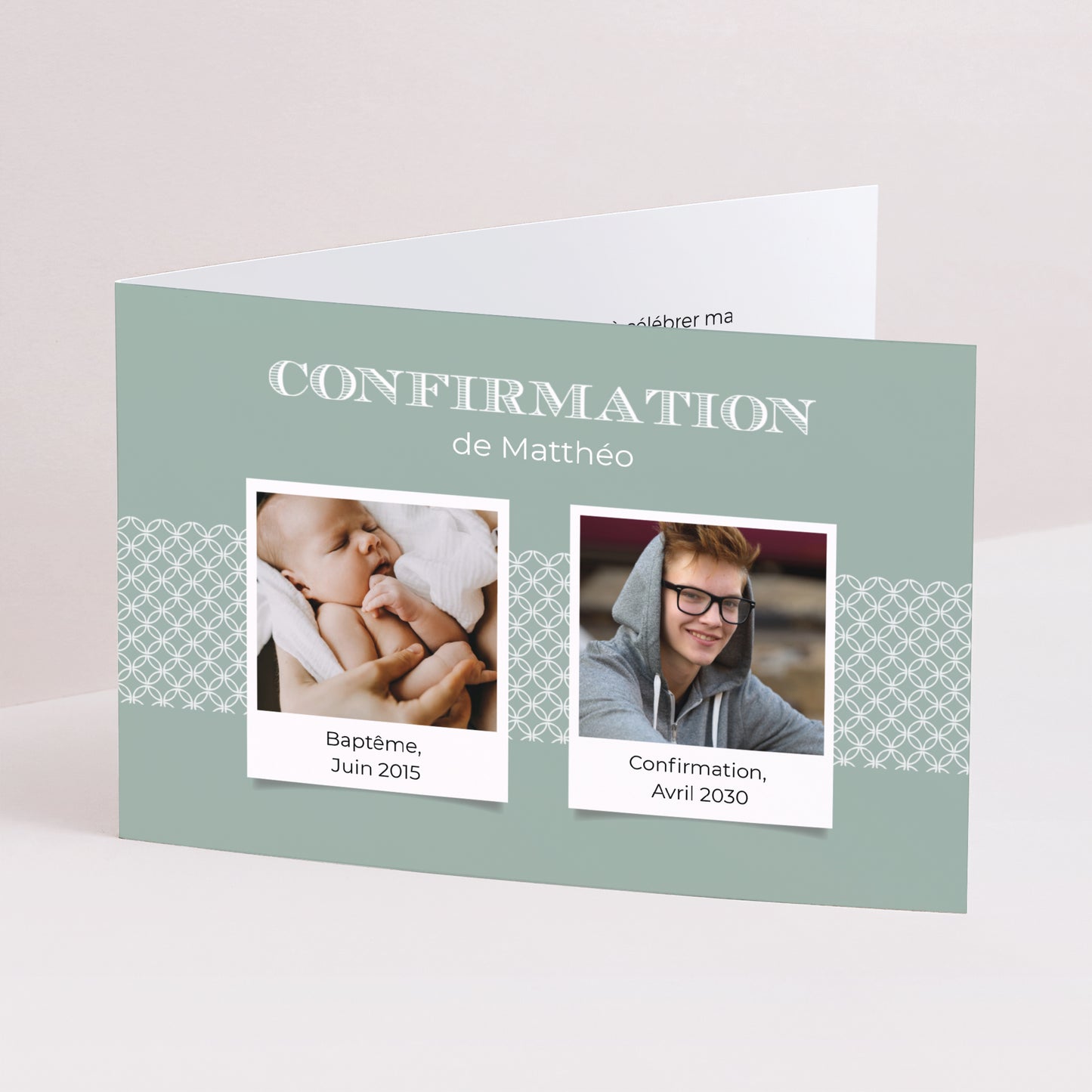 Faire-part Confirmation Double volet paysage Saint Esprit photo N° 1