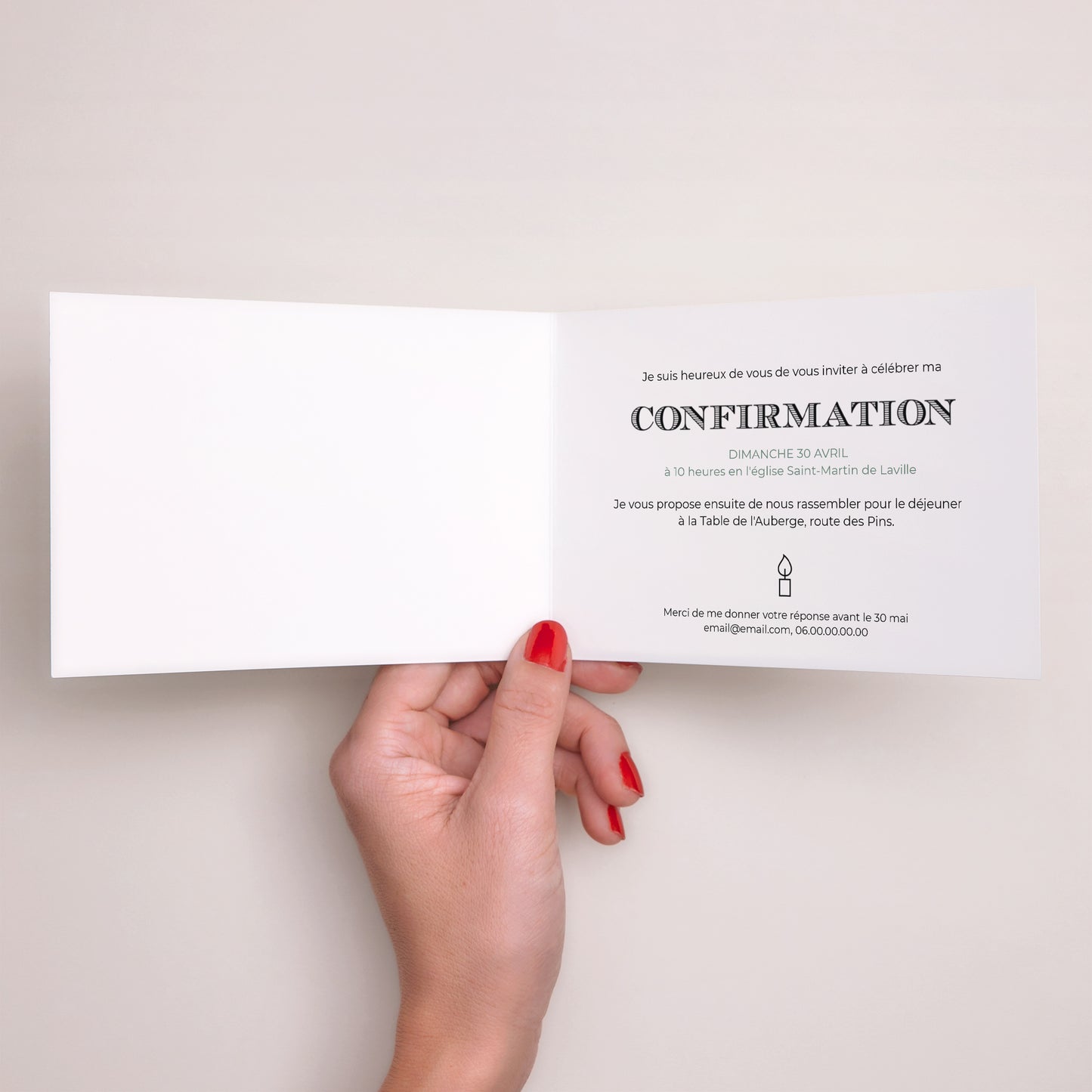Faire-part Confirmation Double volet paysage Saint Esprit photo N° 2