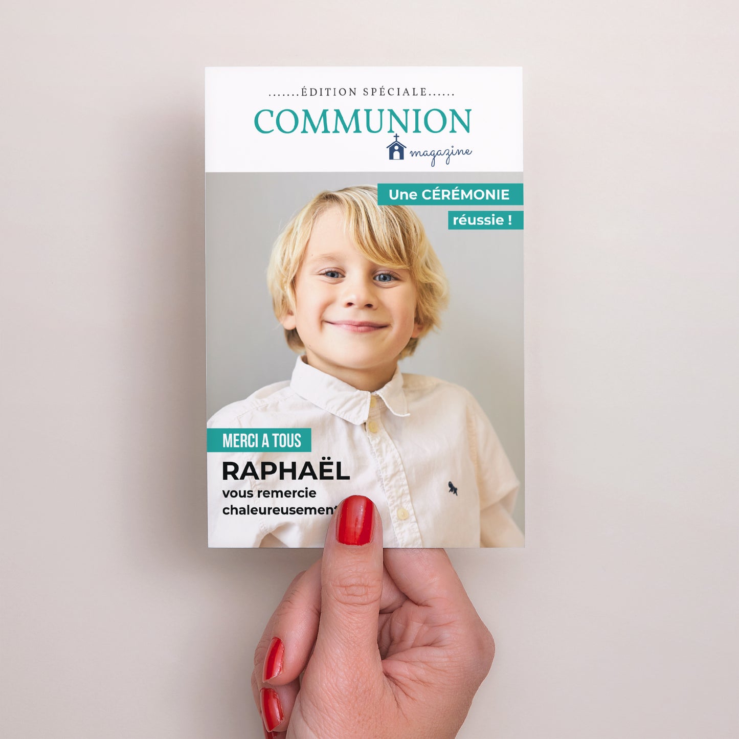 Remerciements Communion Portrait Magazine Communion, merci photo N° 2
