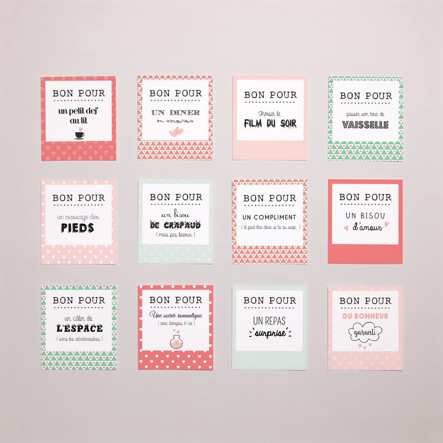 Tirage photo Photos Lot de 12 Phrases d'amour photo N° 1